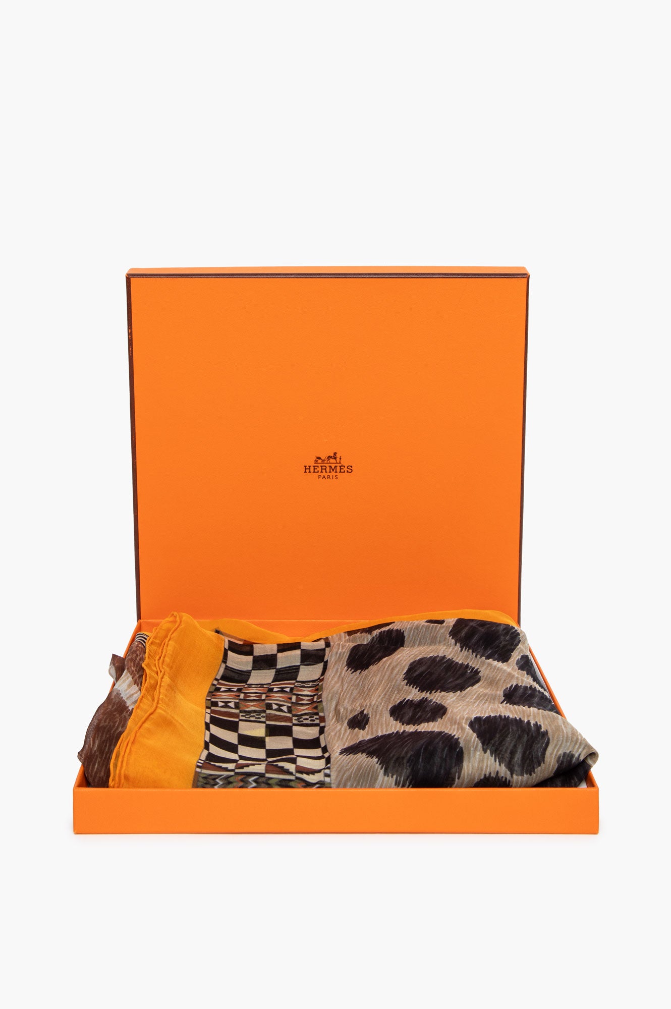 Hermes Chale Mousseline Silk Scarf 140cm