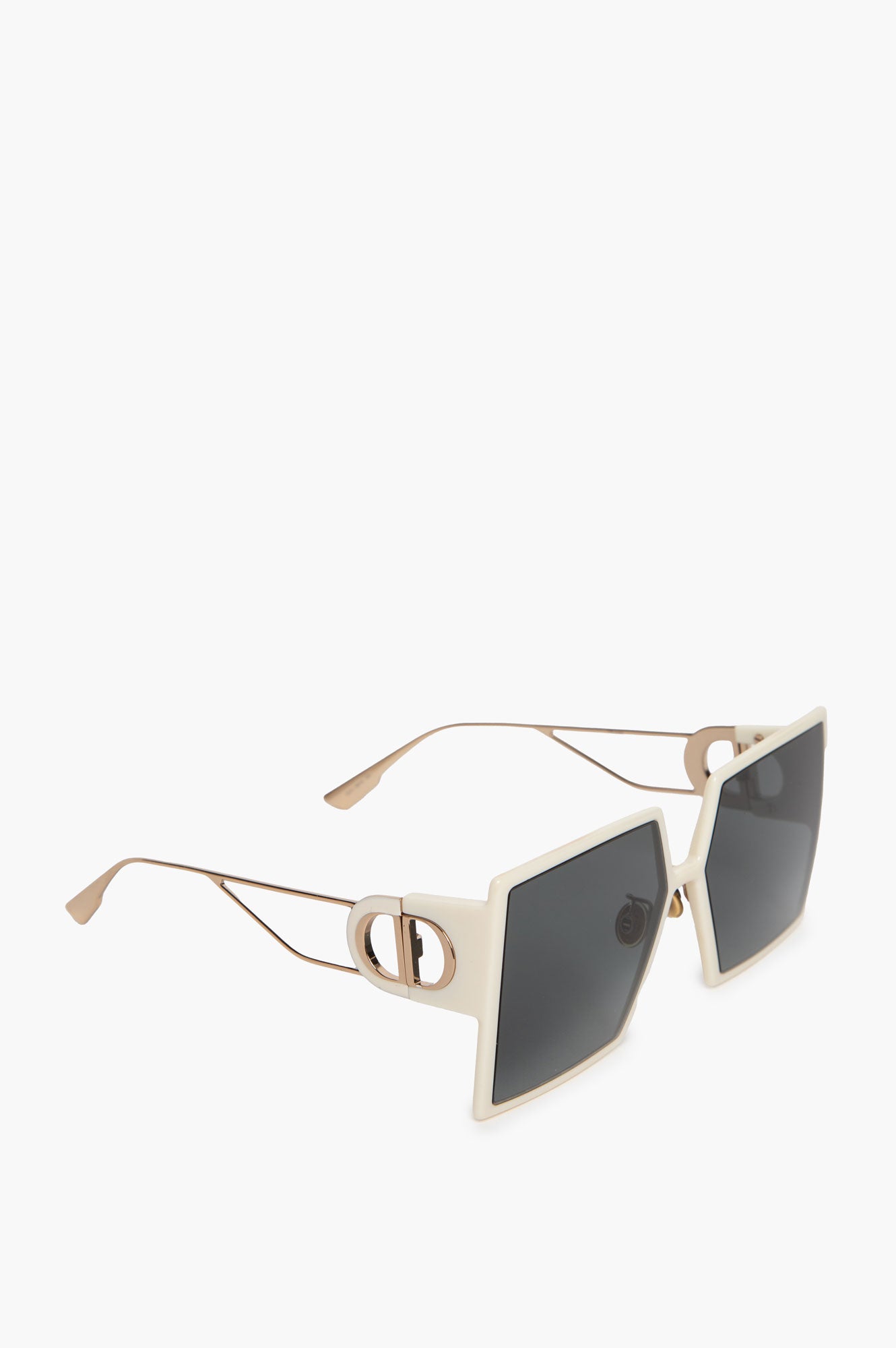 Christian Dior Cream Oversized Square 30 Montaigne Sunglasses