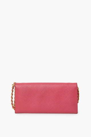 Prada Pink Saffiano Wallet on Chain Bag