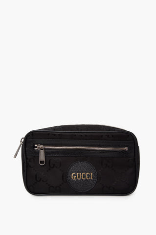 Gucci Black GG Supreme Canvas Belt Bag