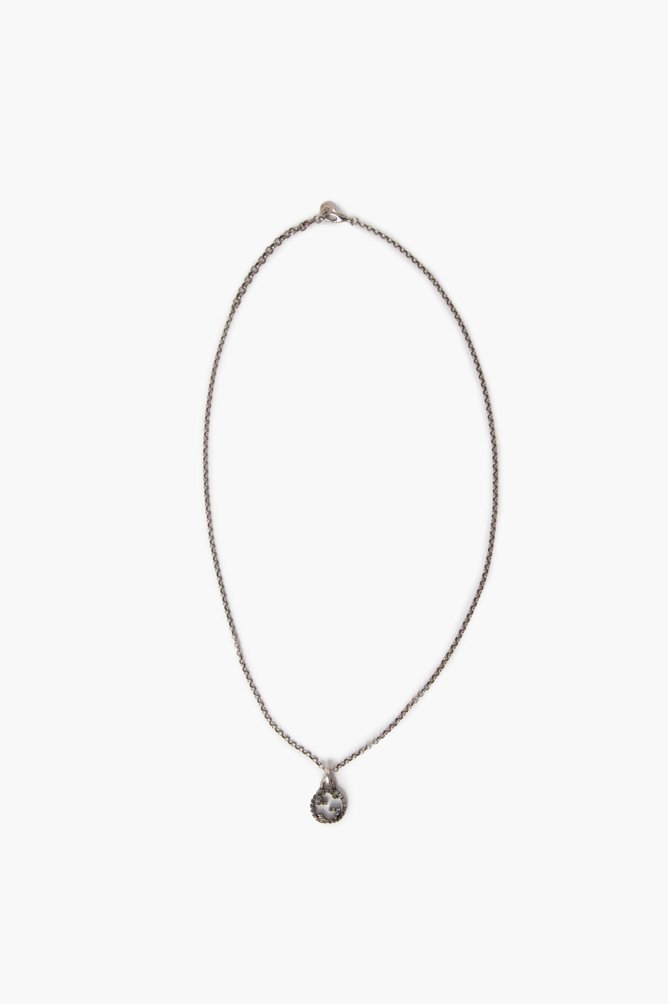 Gucci Silver Interlocking GG Necklace