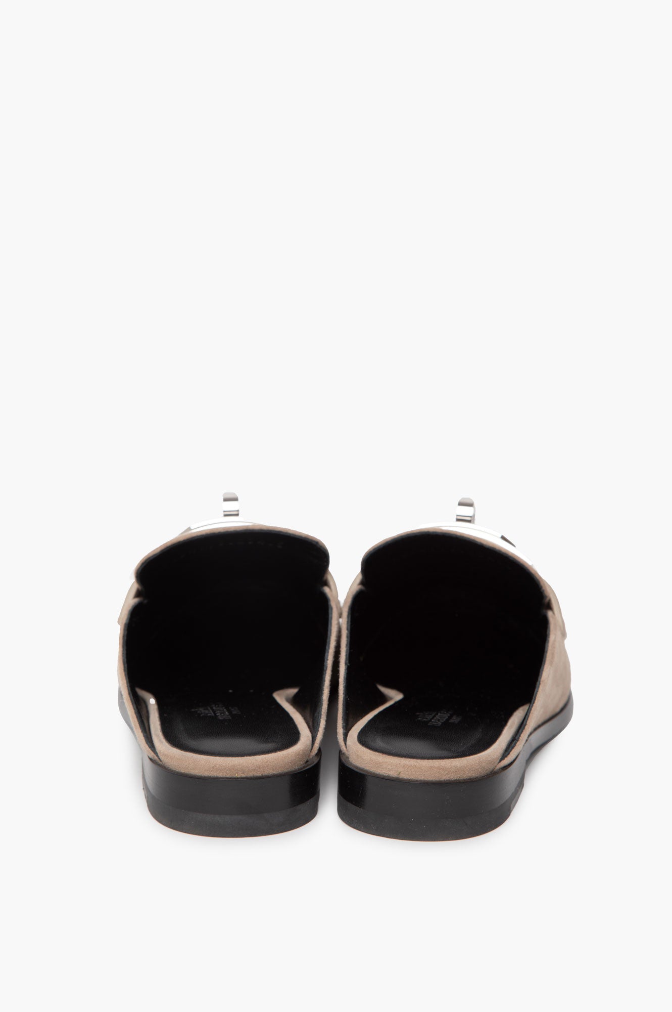 Hermes Beige Loafer Lota Mule Size 37.5
