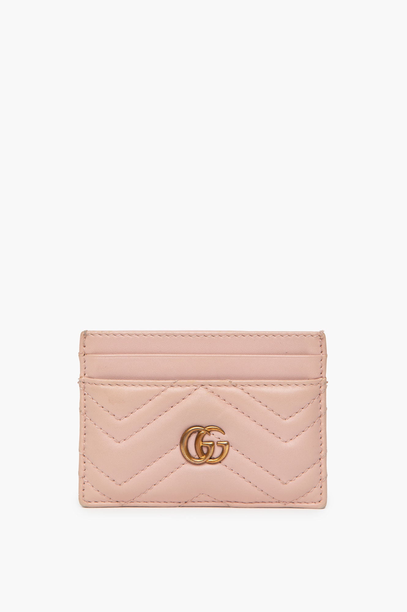 Gucci Beige GG Leather Cardholder