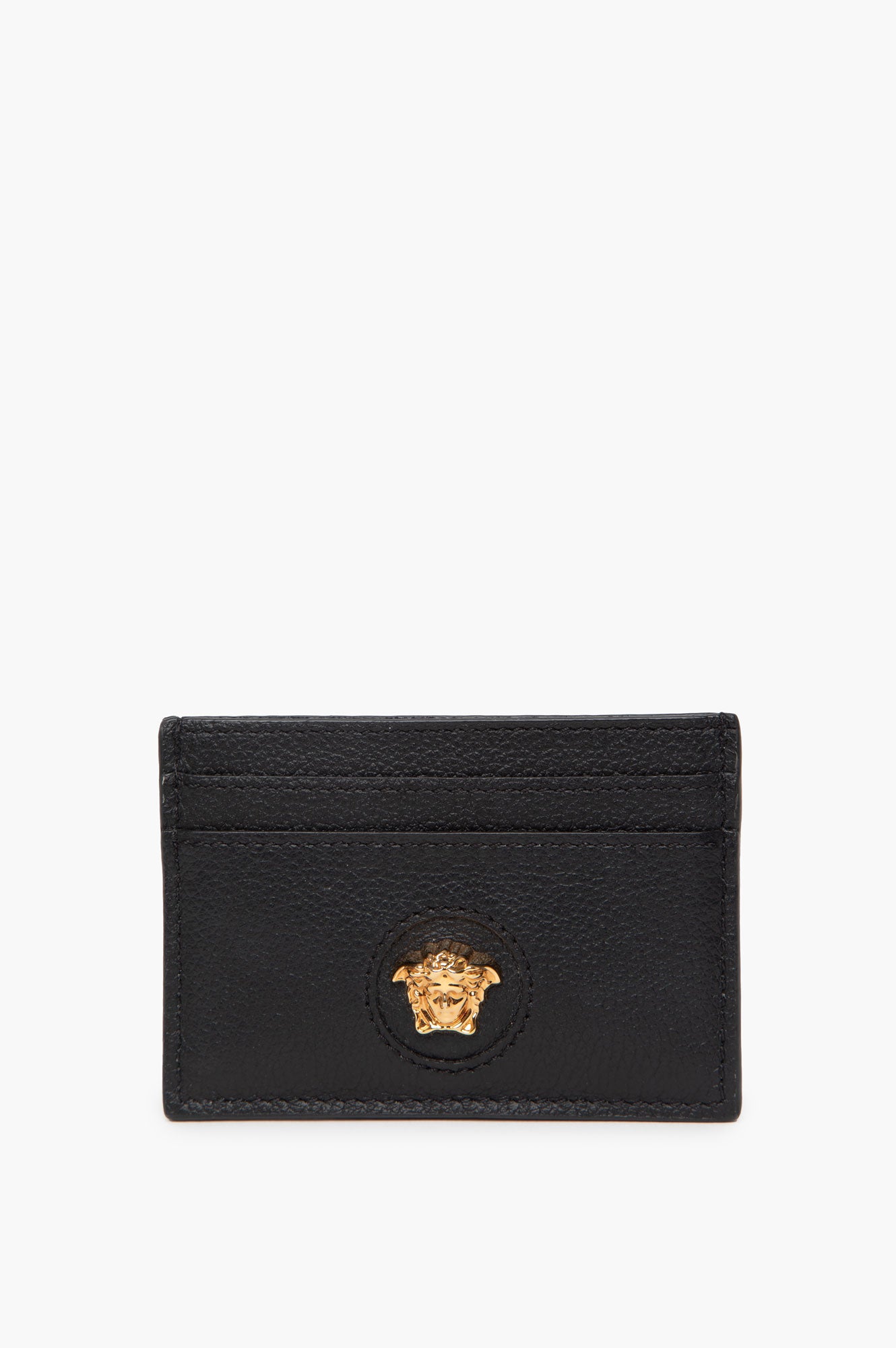 Versace Black Leather Medusa Card Holder