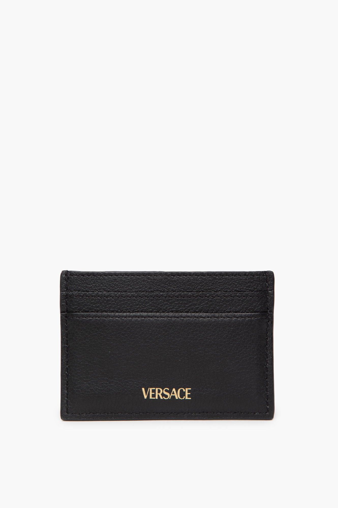 Versace Black Leather Medusa Card Holder