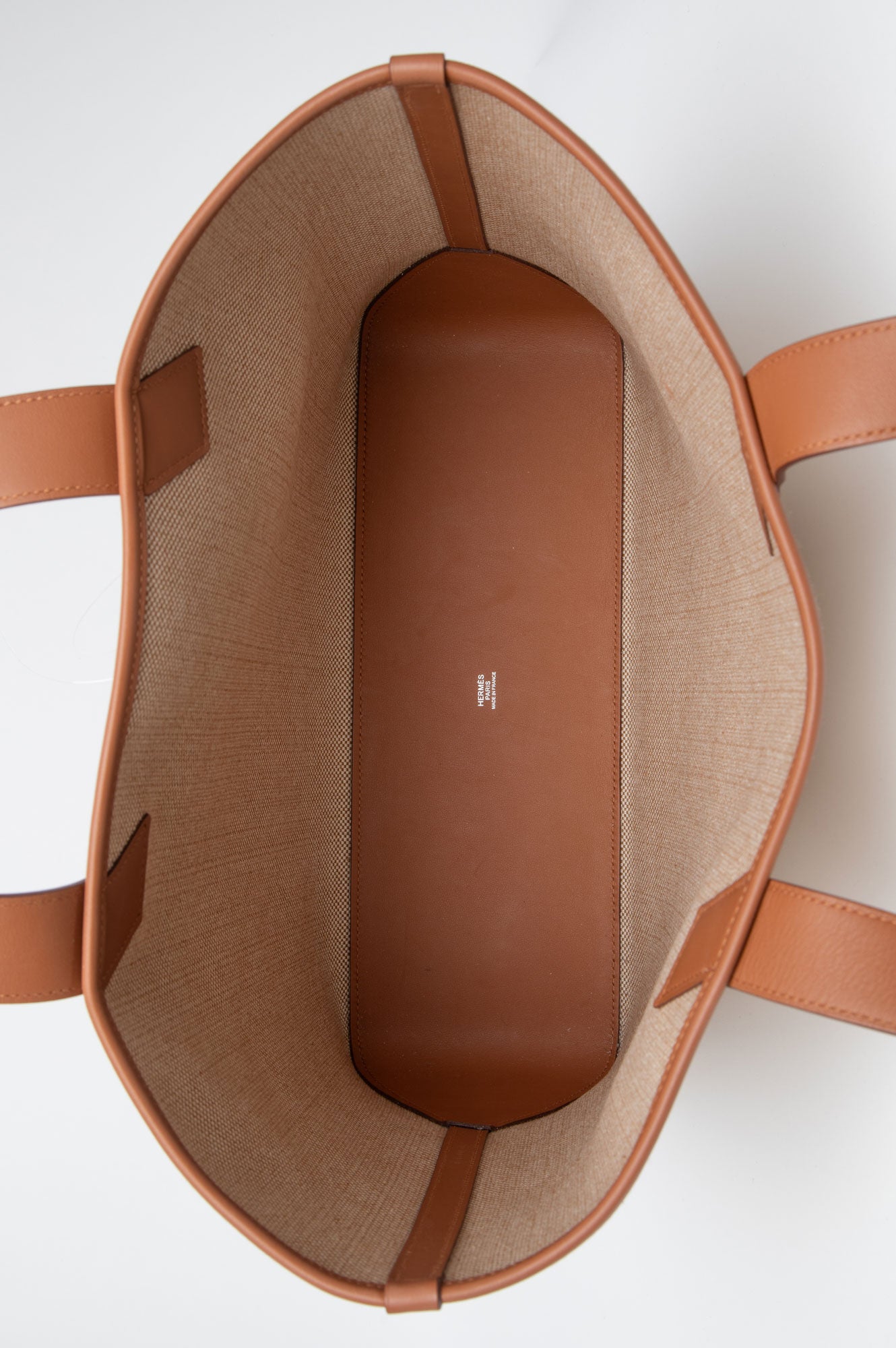 Hermes Beige Toile Cabas 40 Canvas Tote