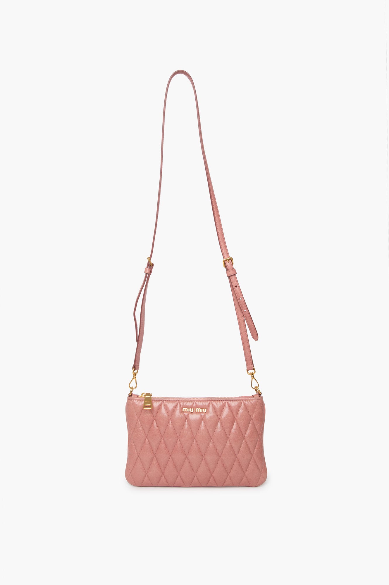 Miu Miu Pink Leather Crossbody Bag