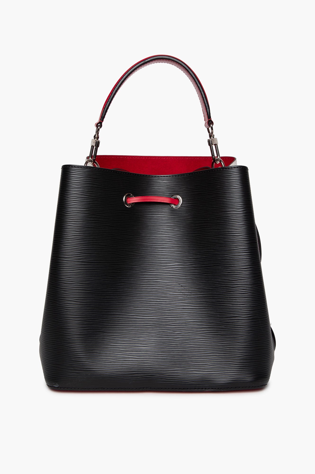 Louis Vuitton White/Black/Red Epi NéoNoé MM Bucket Bag