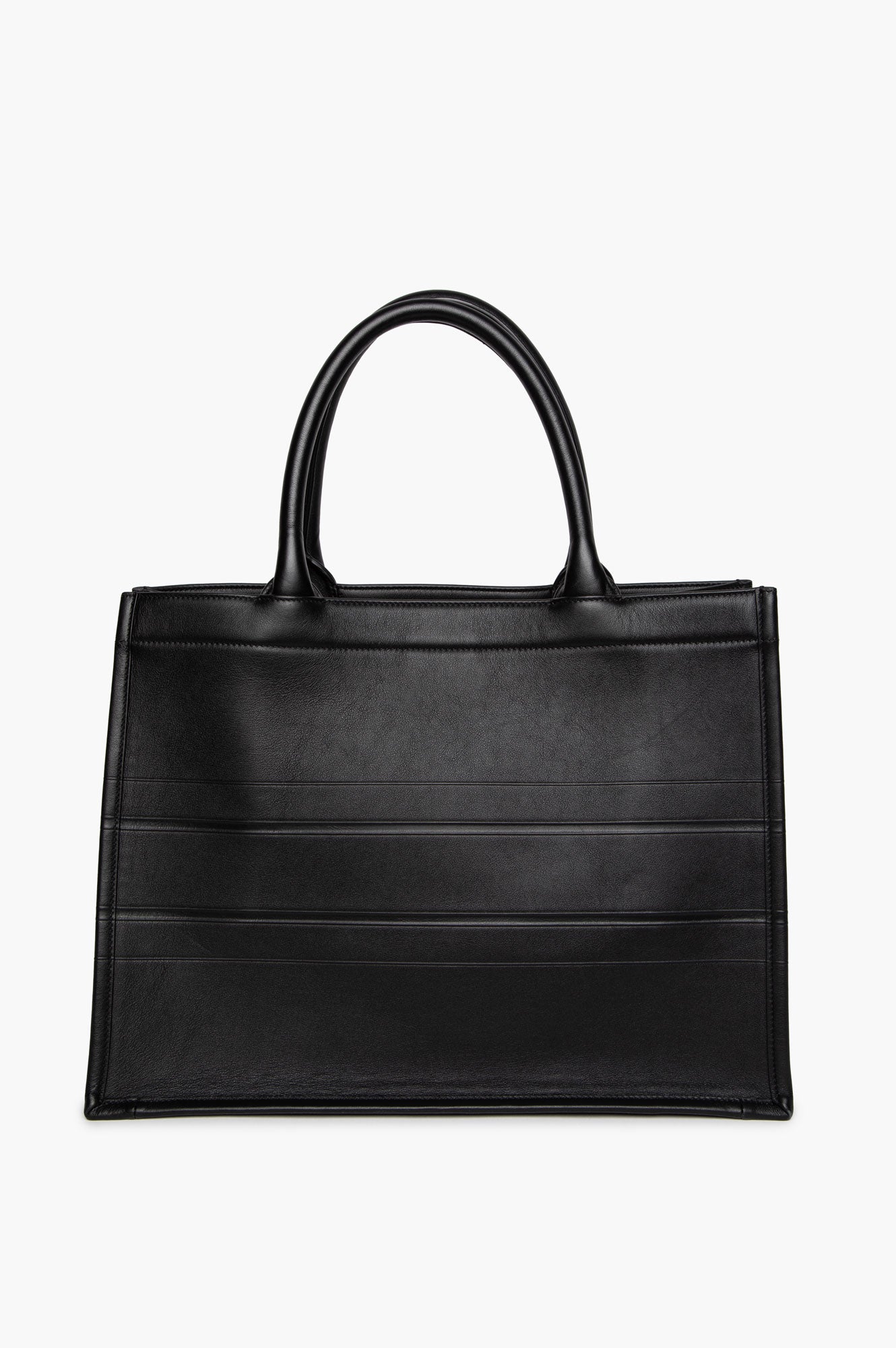 Christian Dior Black Calf Leather Book Tote
