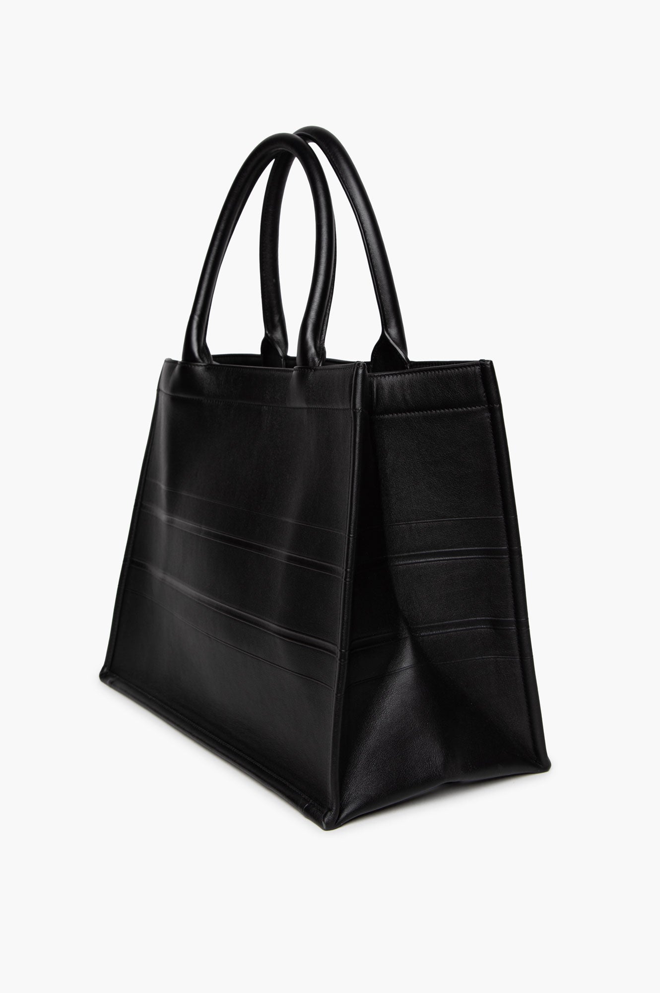 Christian Dior Black Calf Leather Book Tote