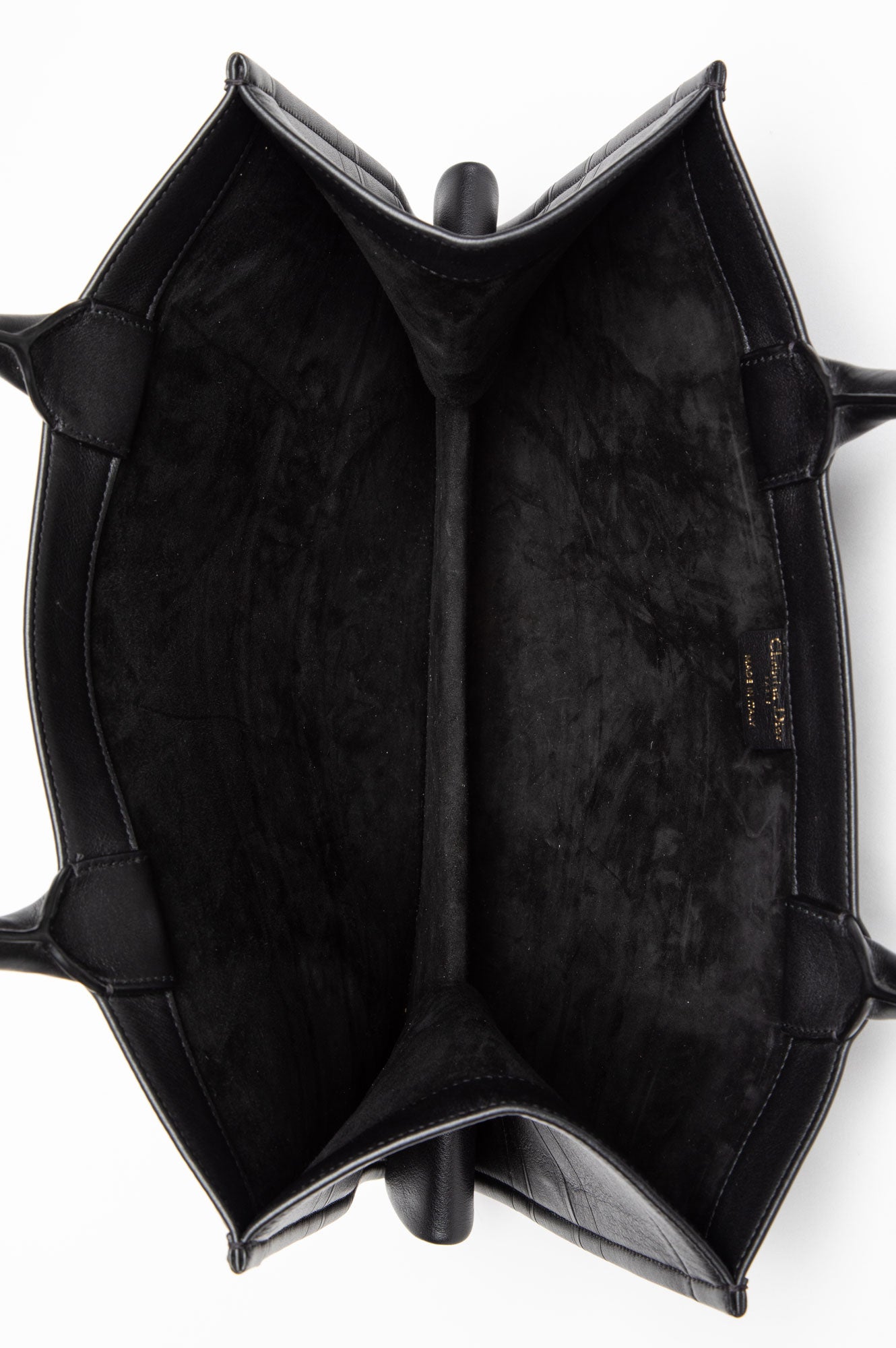 Christian Dior Black Calf Leather Book Tote
