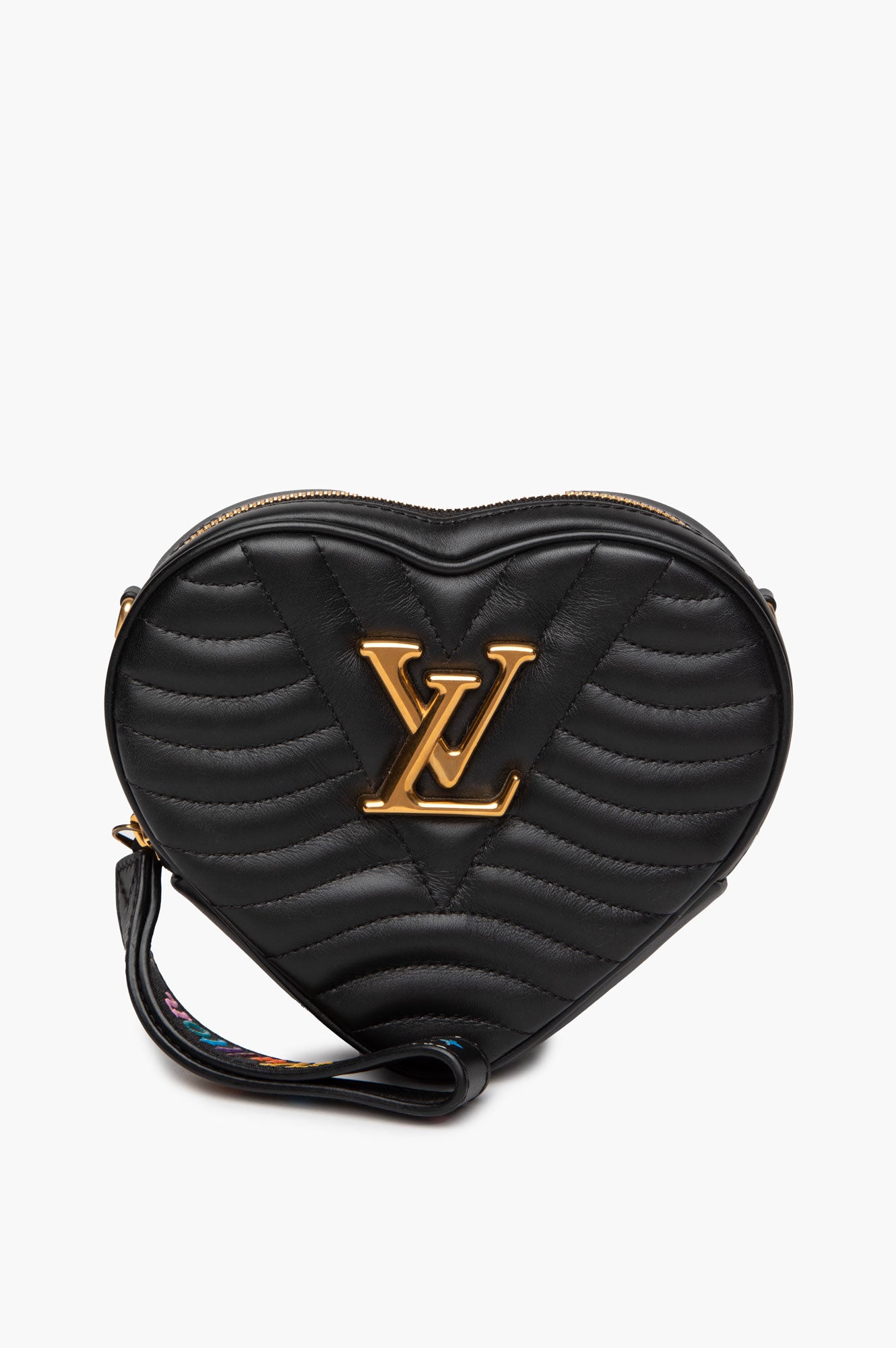 Louis Vuitton Quilted Black Leather New Wave Heart Bag