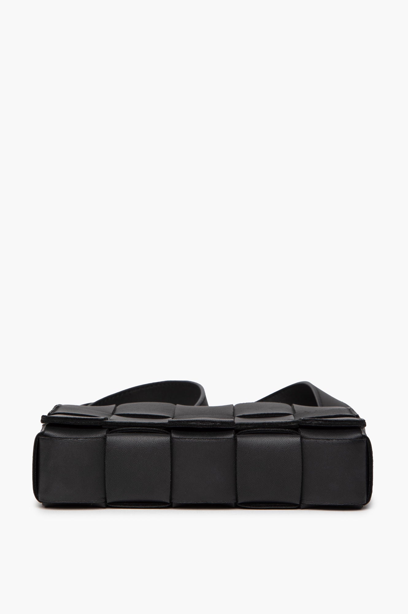 Bottega Veneta Black Inrecciato Lambskin Cassette Bag