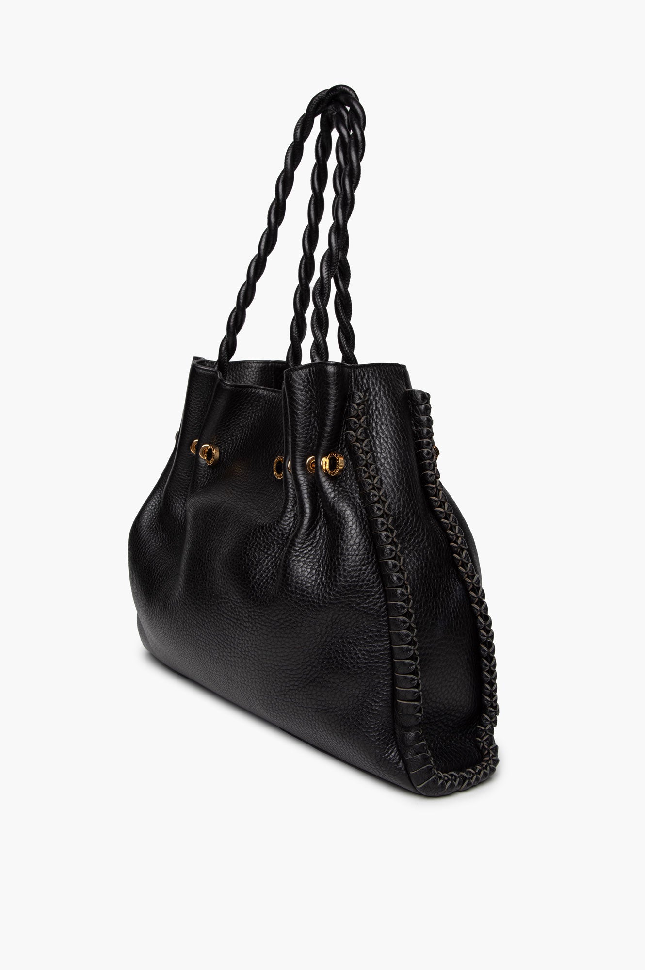 Bvlgari Black Twistino Tina Shopper Tote