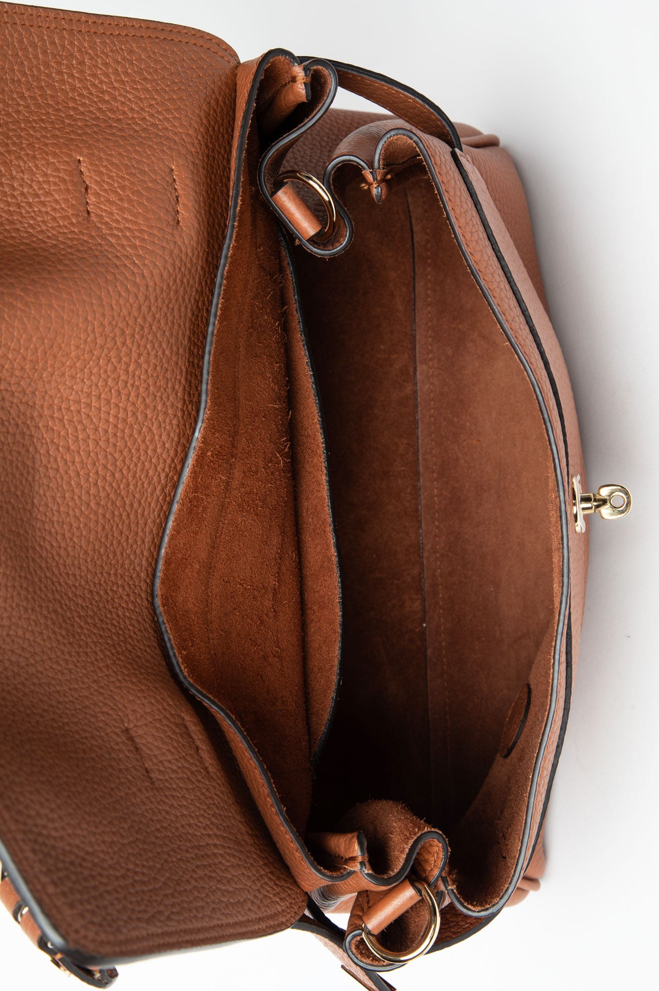 Mulberry Tobacco Brown Pebbled Leather Alexa Satchel