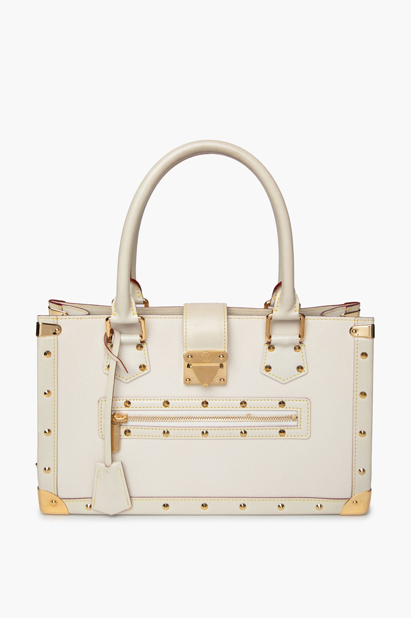Louis Vuitton Cream Goatskin Suhali Le Fabuleux Leather Tote Bag