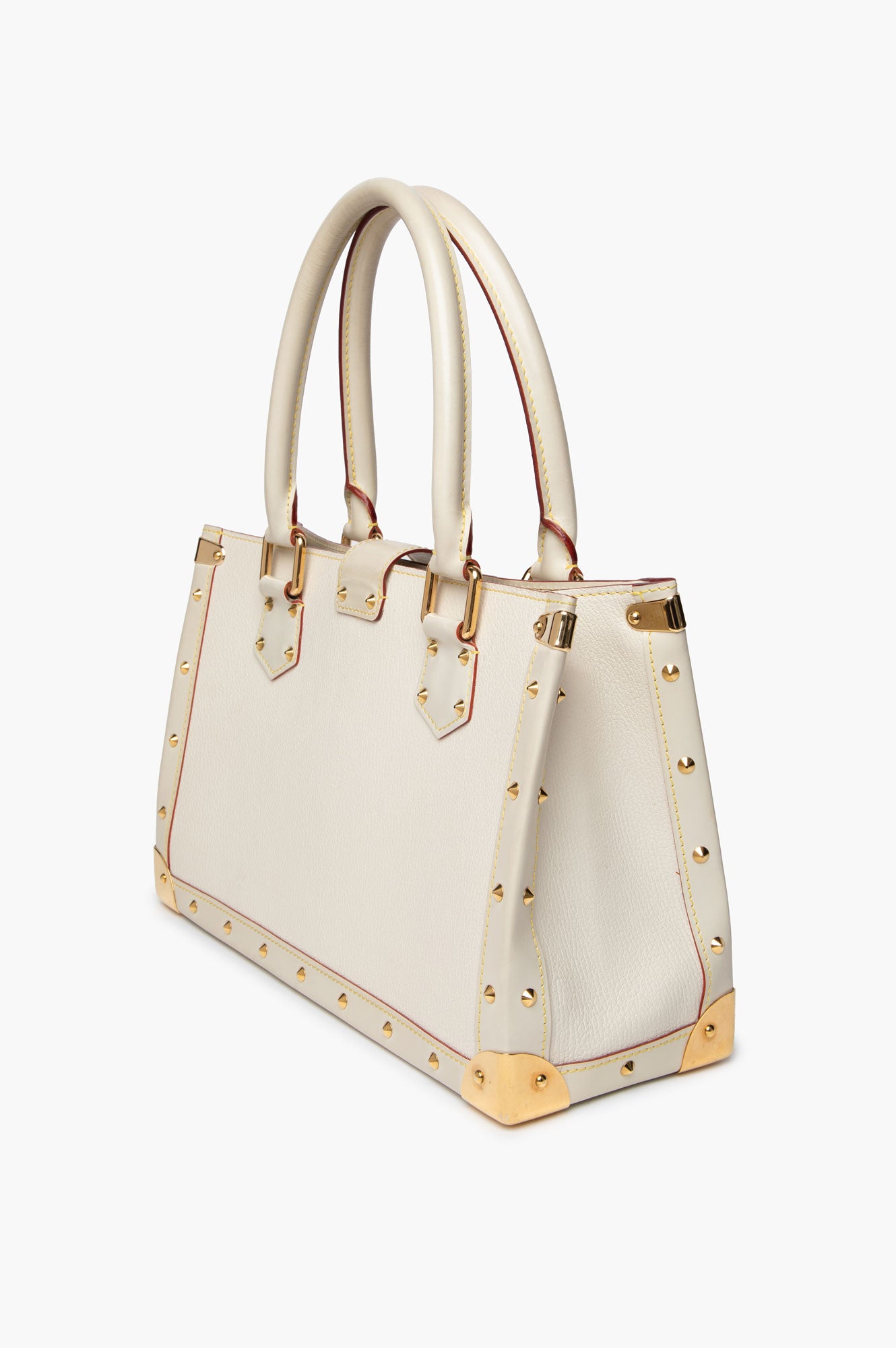 Louis Vuitton Cream Goatskin Suhali Le Fabuleux Leather Tote Bag
