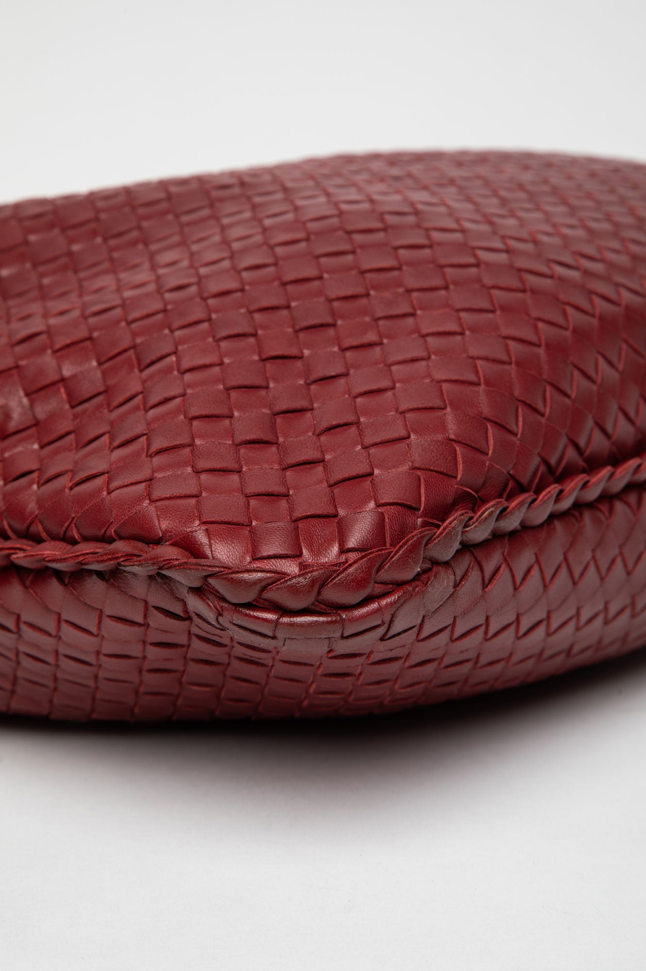 Bottega Veneta Burgundy Nappa Intrecciato Large Veneta Hobo Bag