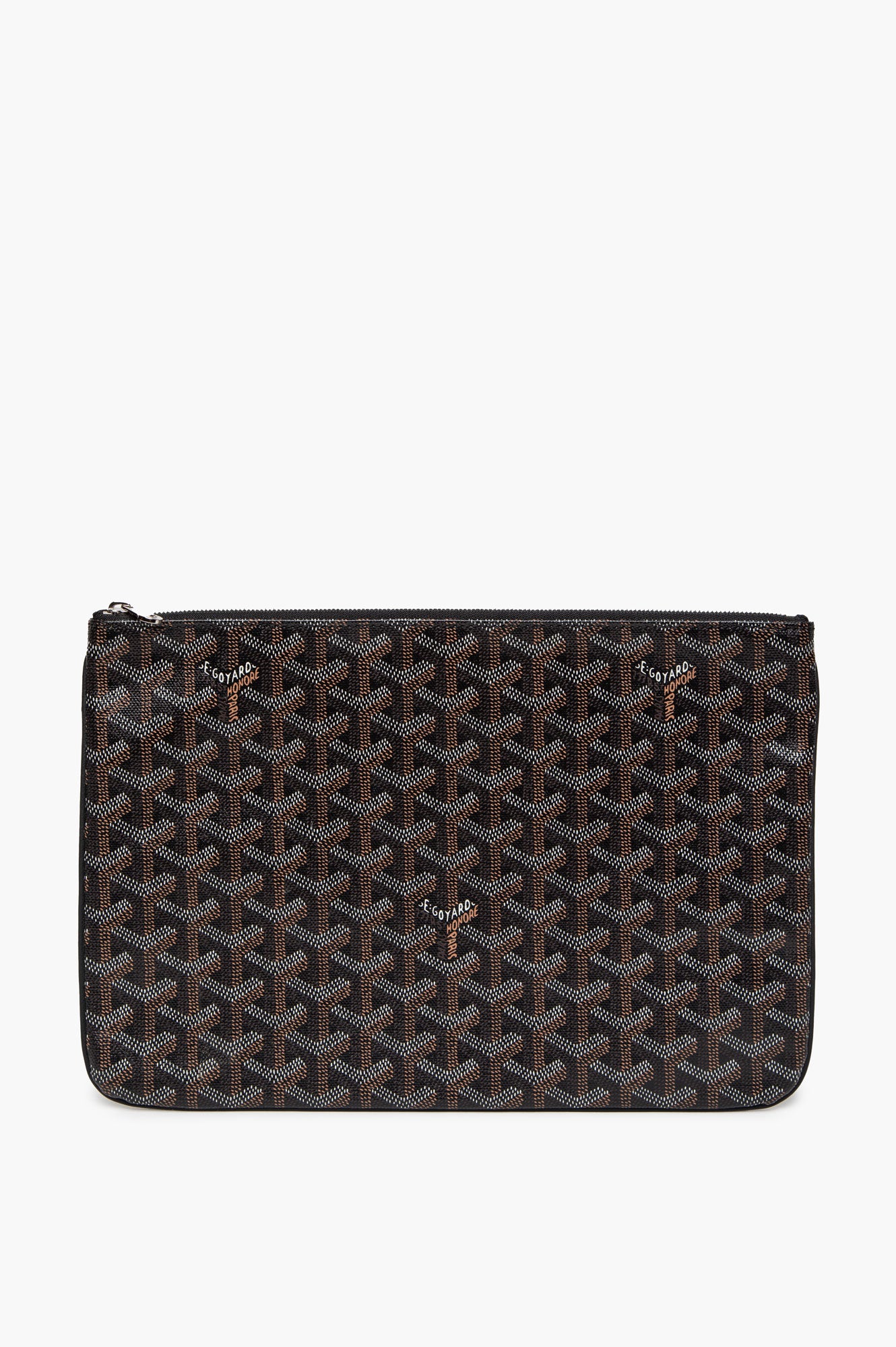 Goyard Black Goyardine Senat MM Pouch