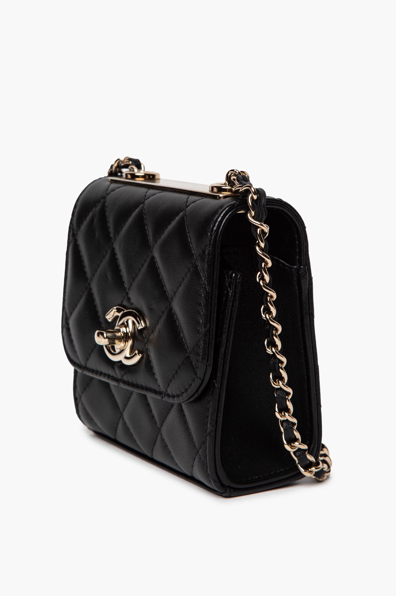 Chanel Black Mini Lamskin Square Bag