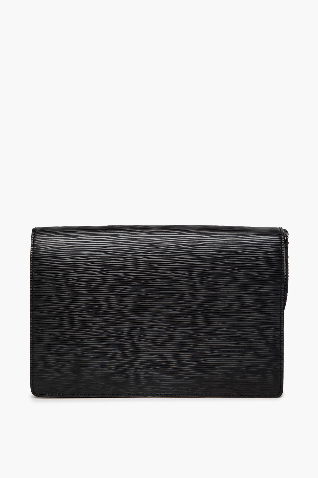 Louis Vuitton Black Epi Pochette Sellier Dragonne Clutch