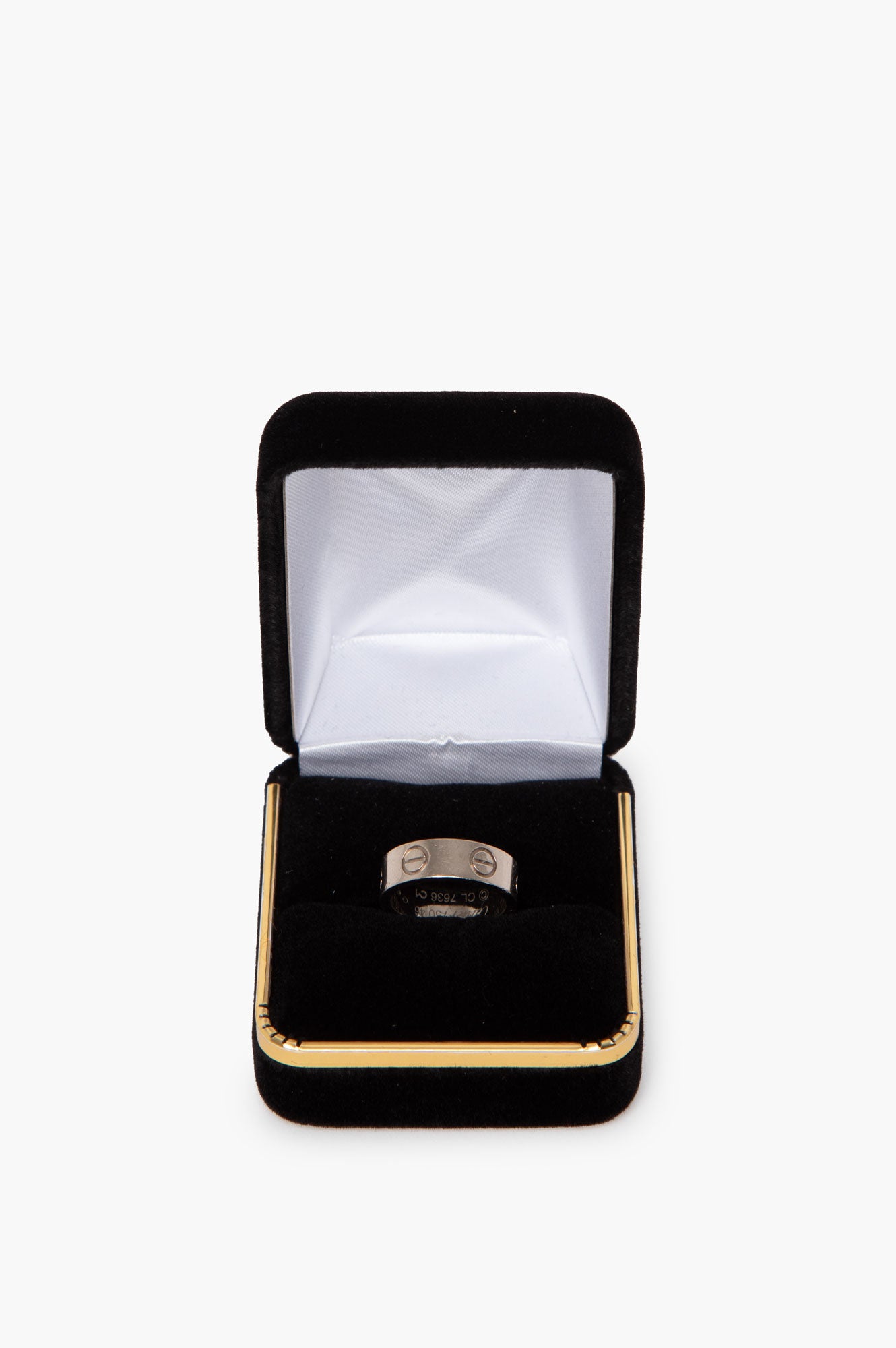 Cartier 18K White Gold Love Ring Size 3.75