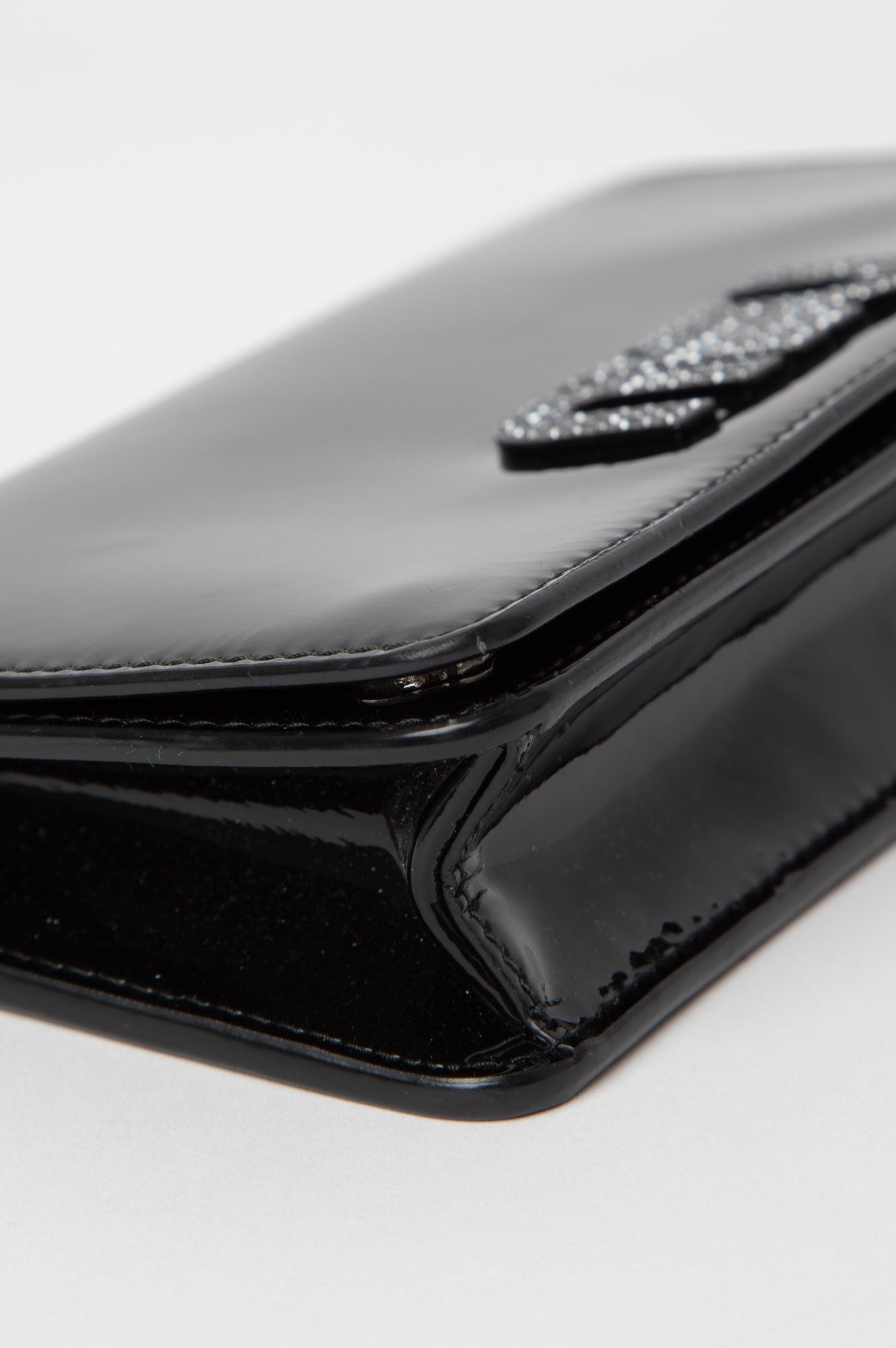 Miu Miu Black Patent WOC with Logo