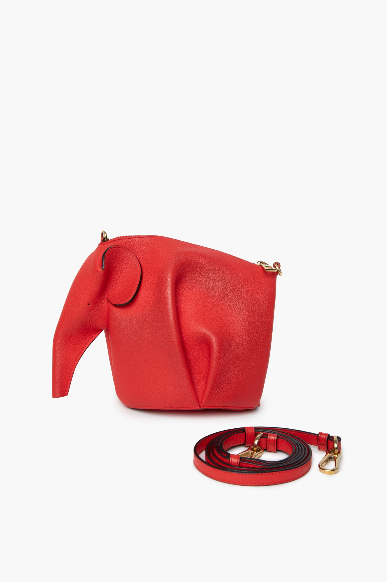 Loewe Red Mini Elephant Crossbody Bag