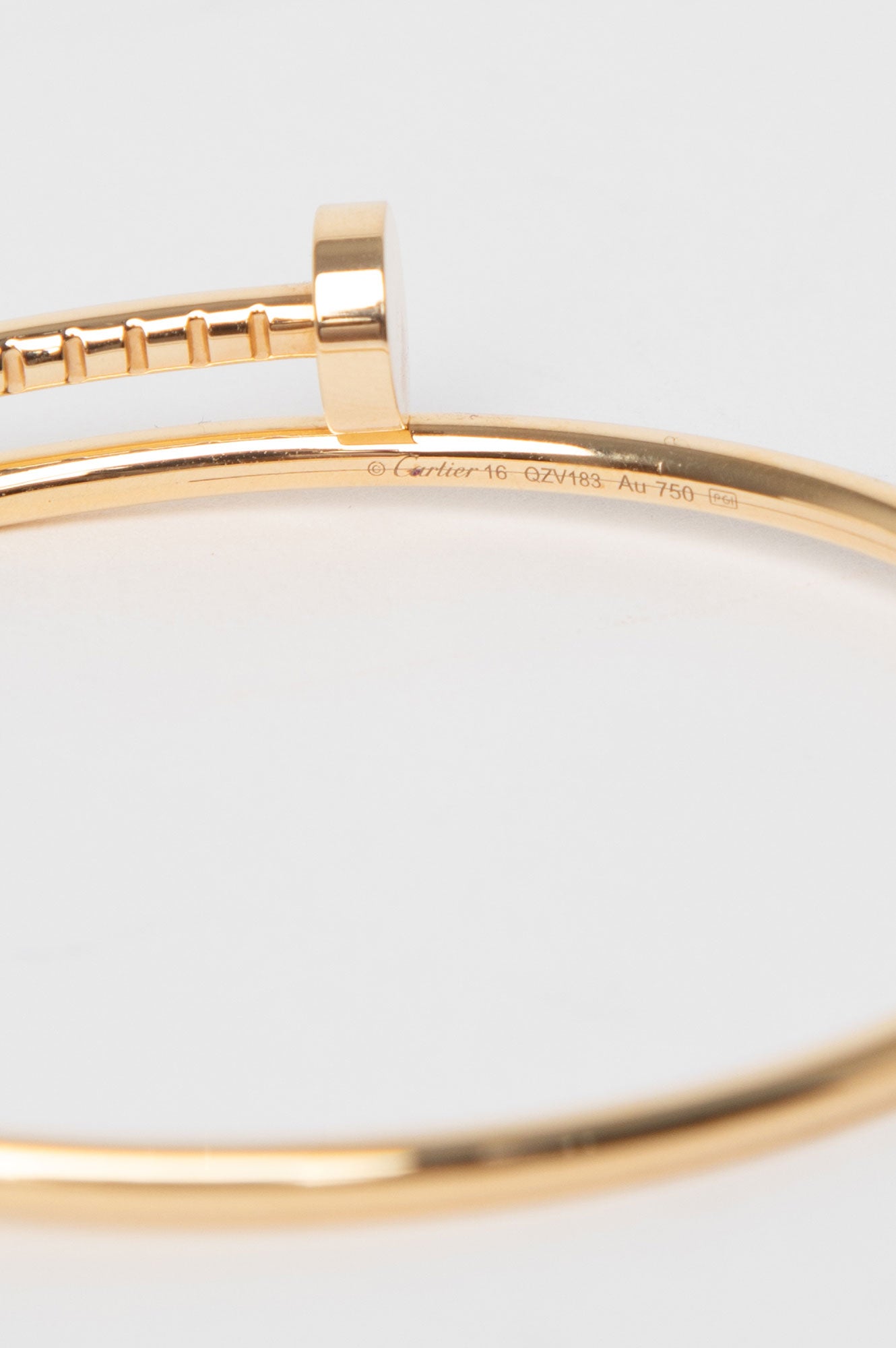 Cartier 18K Gold Juste un Clou Bracelet Small Model Size 17