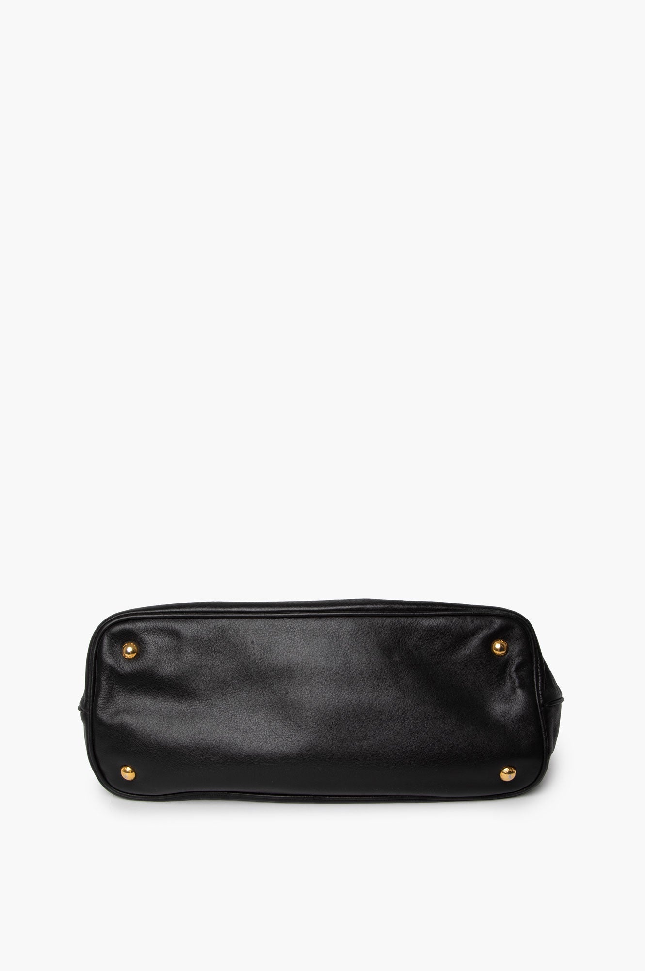 Prada Black Vitello Phenix Buckle Shopper Tote Bag