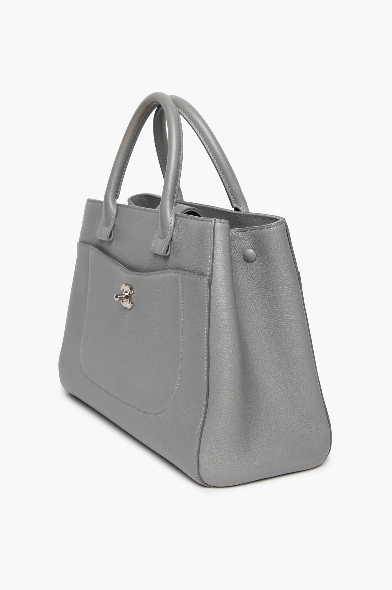 Chanel Grey Grained Calfskin Neo Executive Tote
