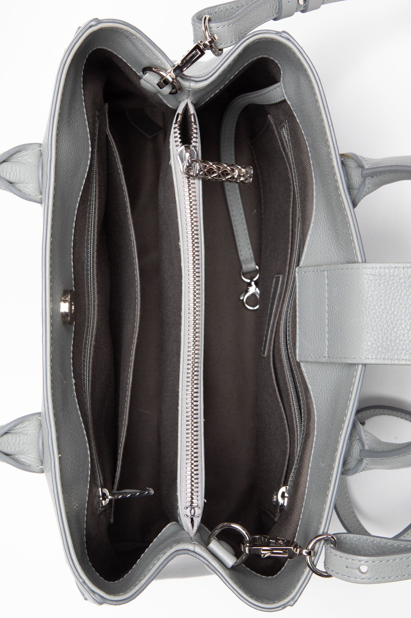 Chanel Grey Grained Calfskin Neo Executive Tote