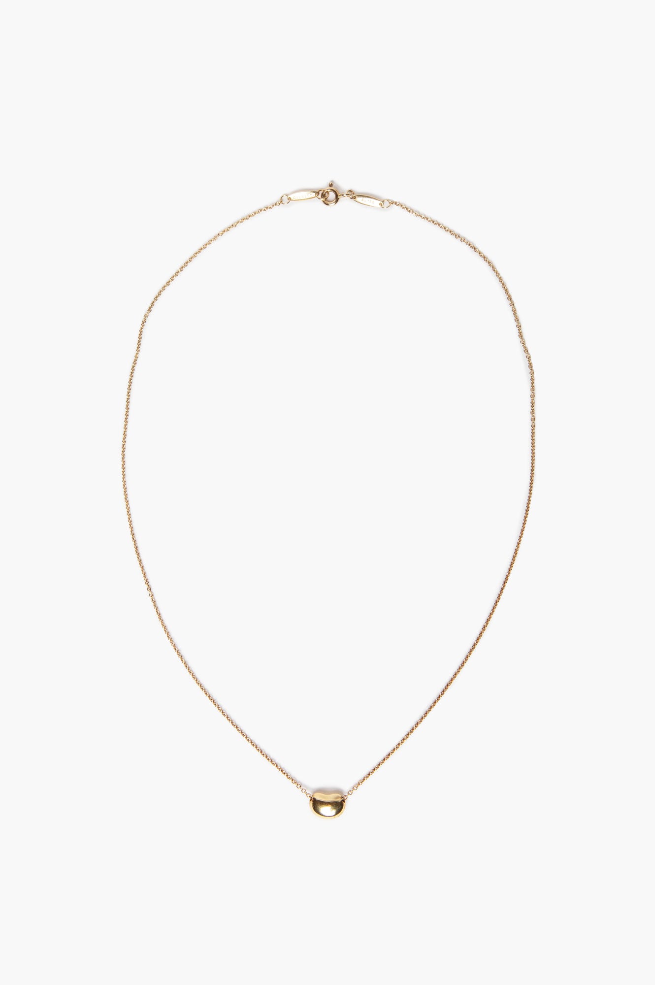 Tiffany & Co. 9mm 18k Gold Elsa Peretti Bean Design Pendant Necklace