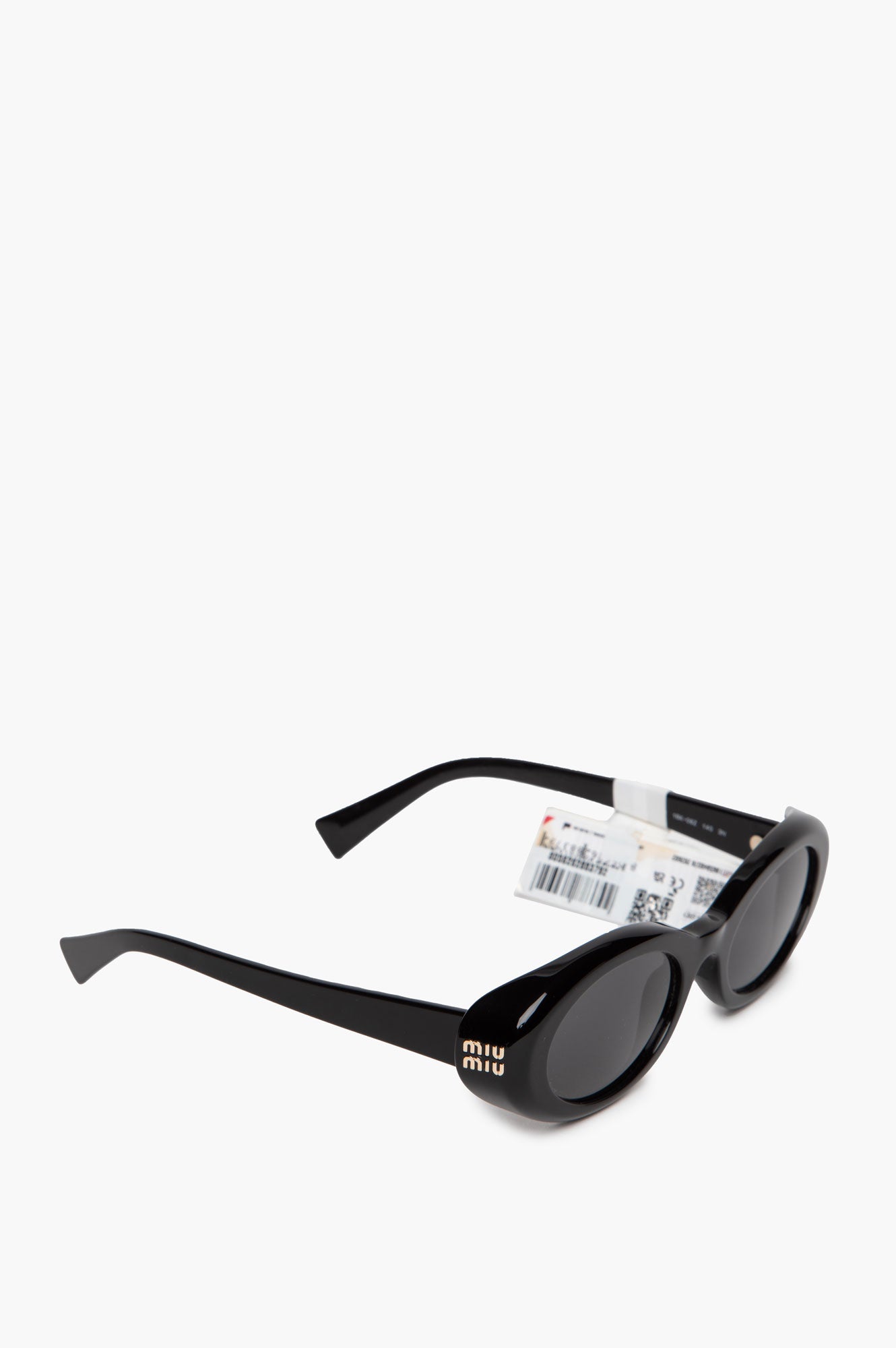 Miu Miu Black Oval MU 06ZS Sunglasses