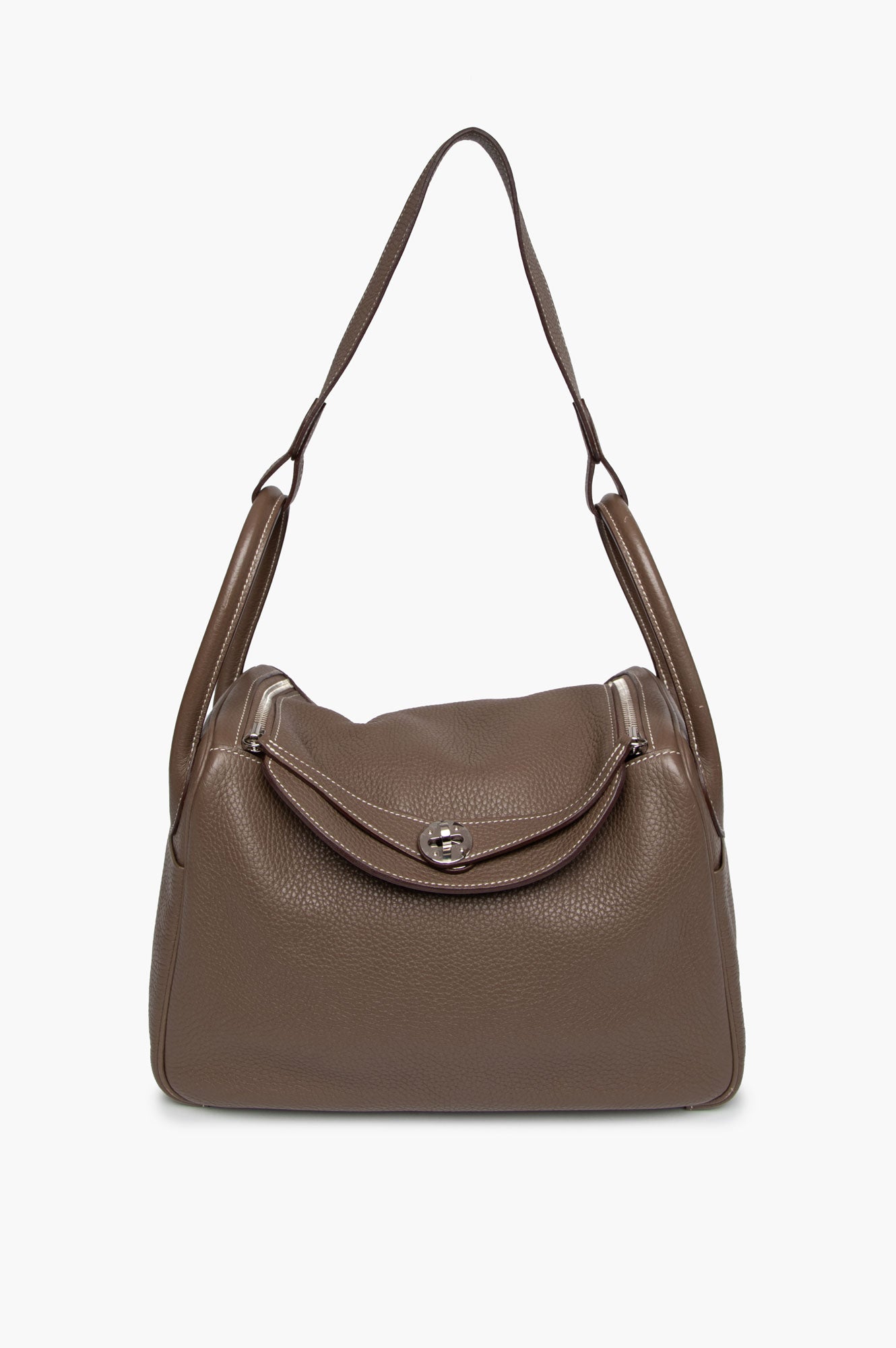 Hermès Etaupe Taurillon Clemence Lindy 30