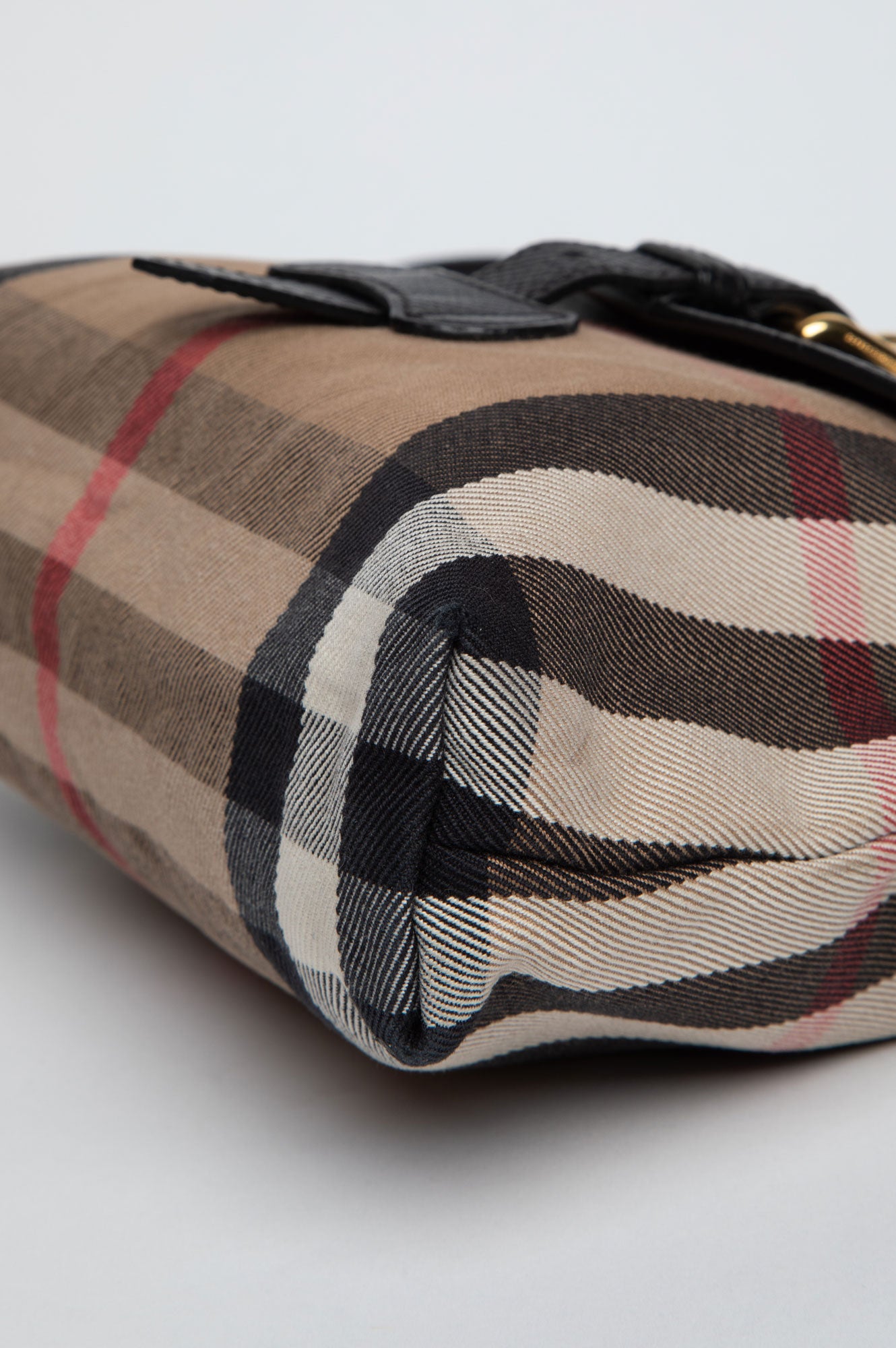 Burberry Horseshoe House Check Small Crossbody Bag