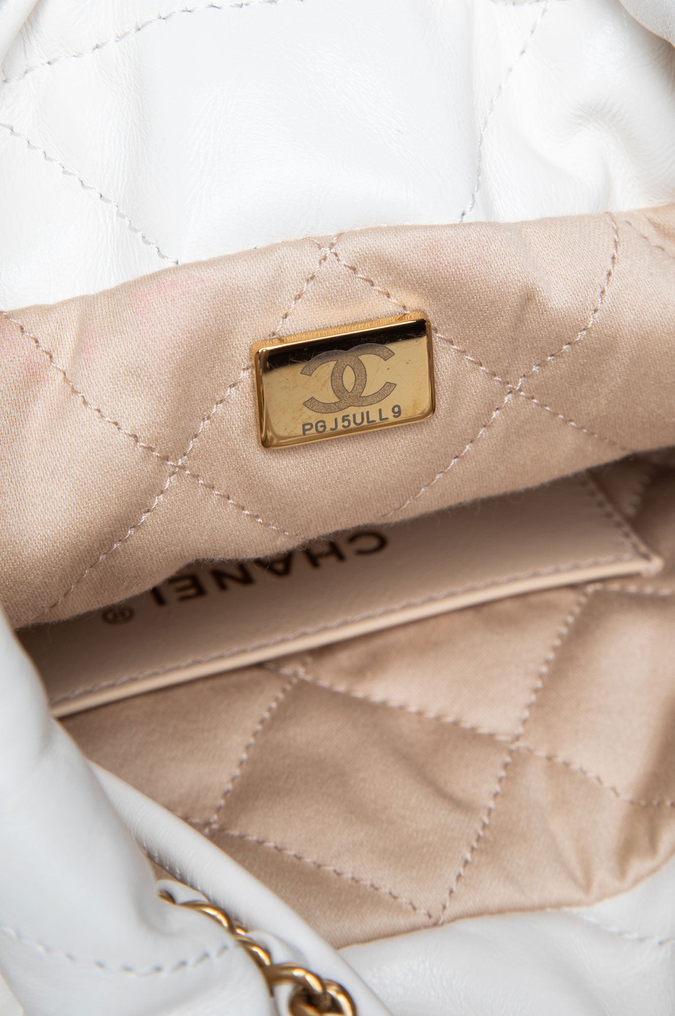 Chanel White Mini 22 Bag