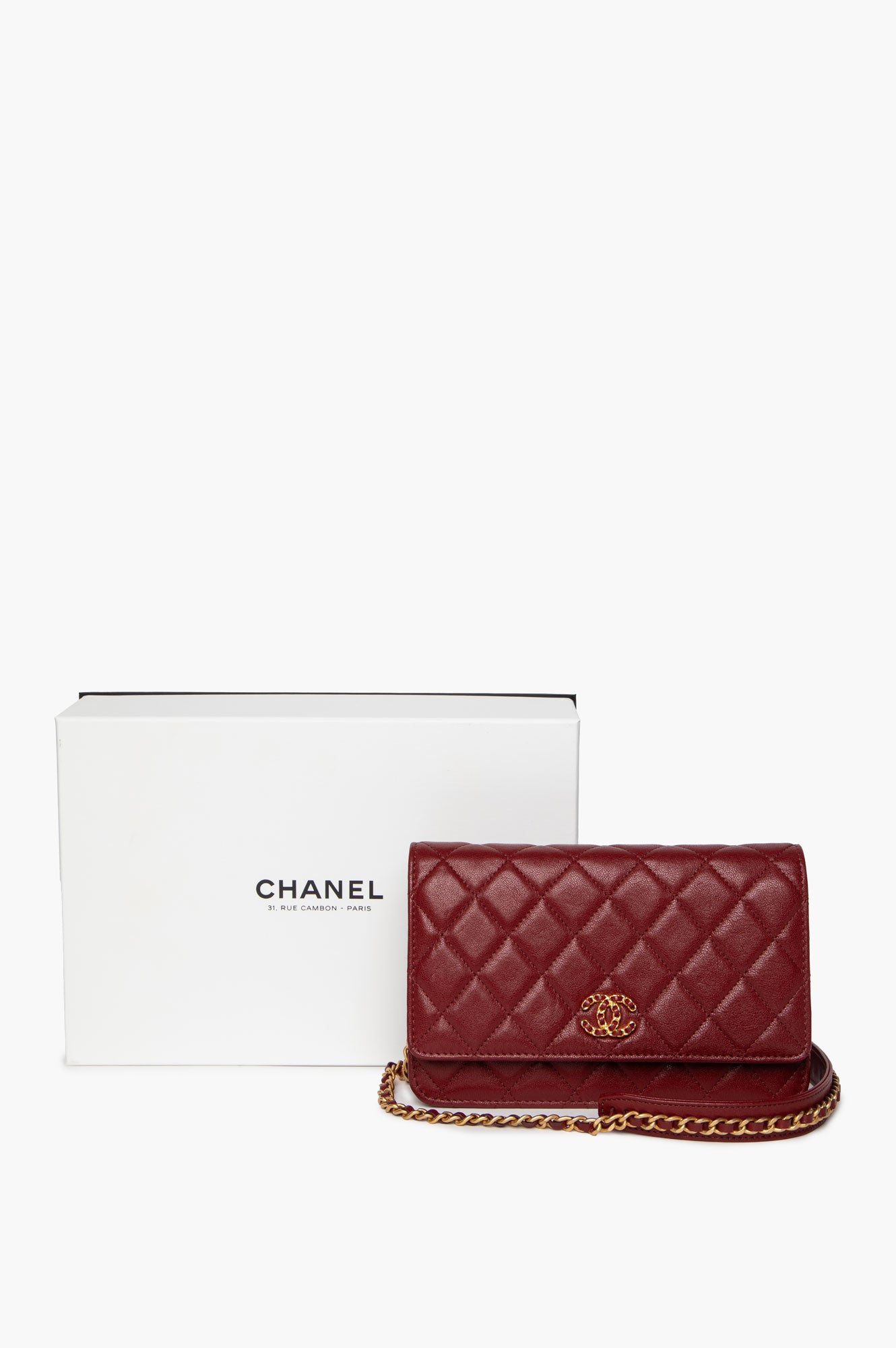 Chanel 19 Burgundy  WOC