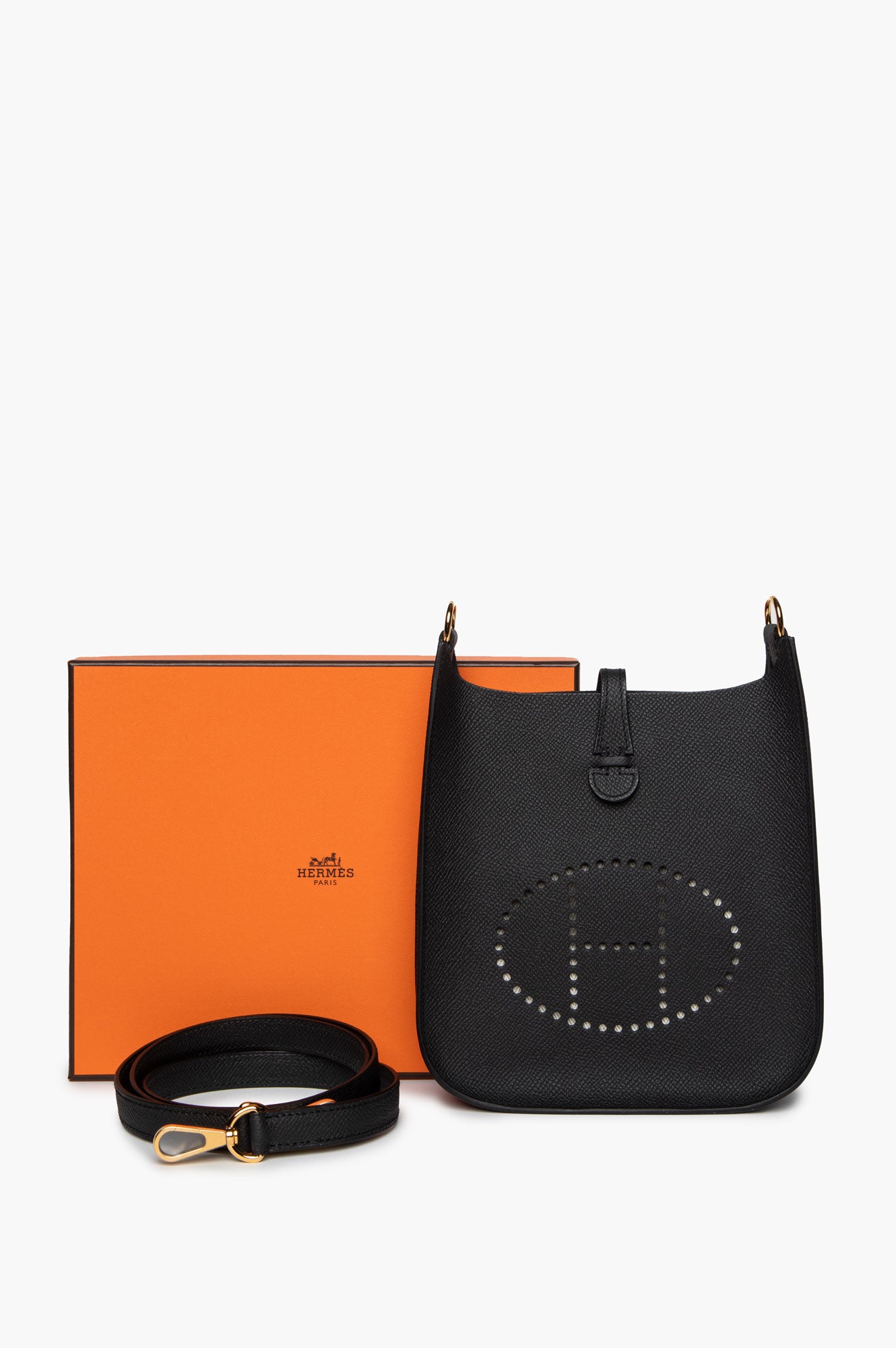 Hermes Black Epsom Evelyne TPM