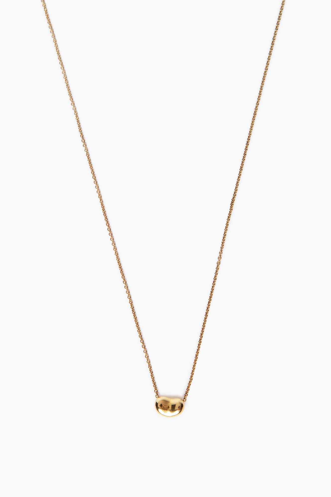Tiffany Gold Bean Necklace