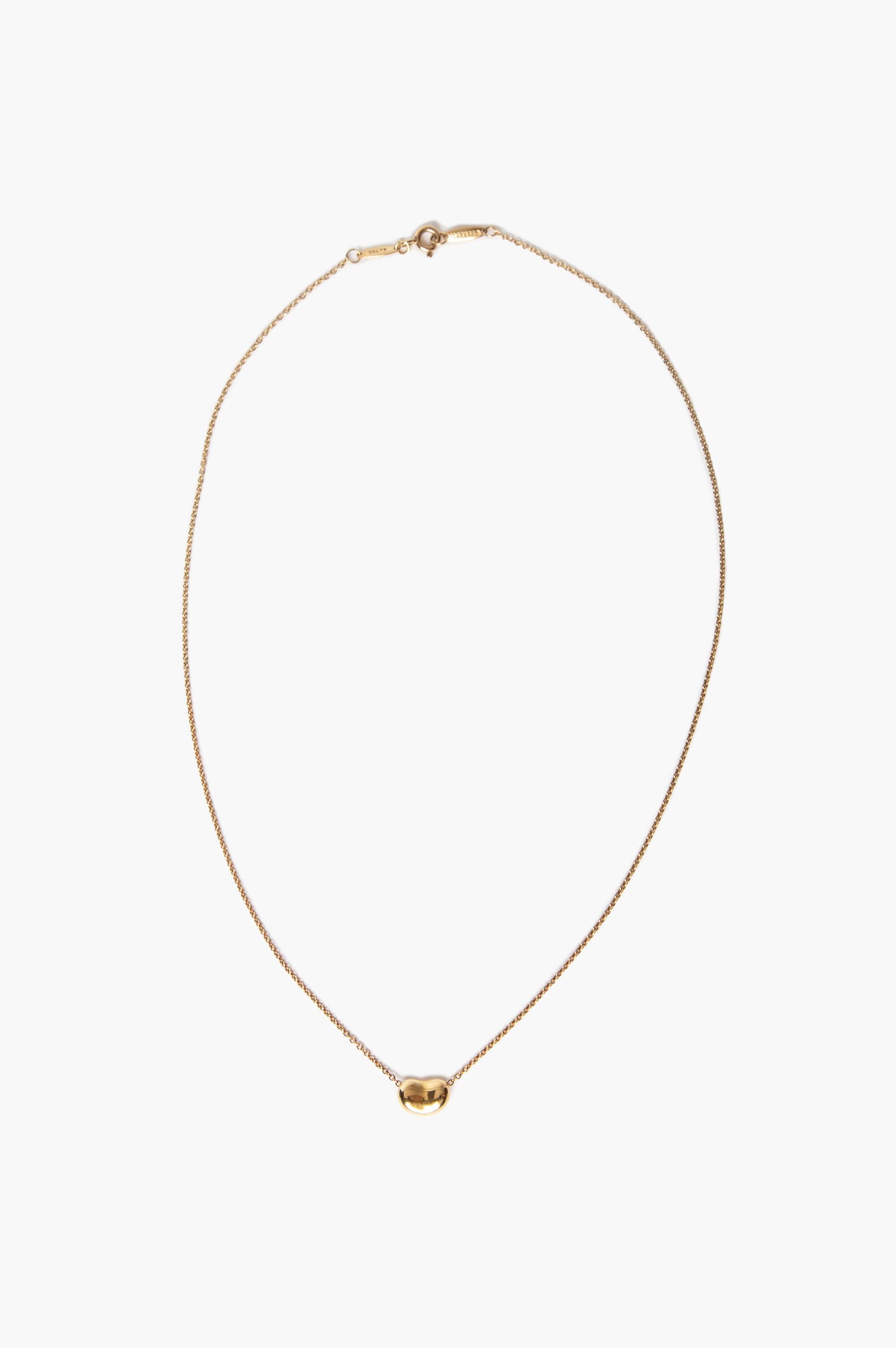 Tiffany Gold Bean Necklace