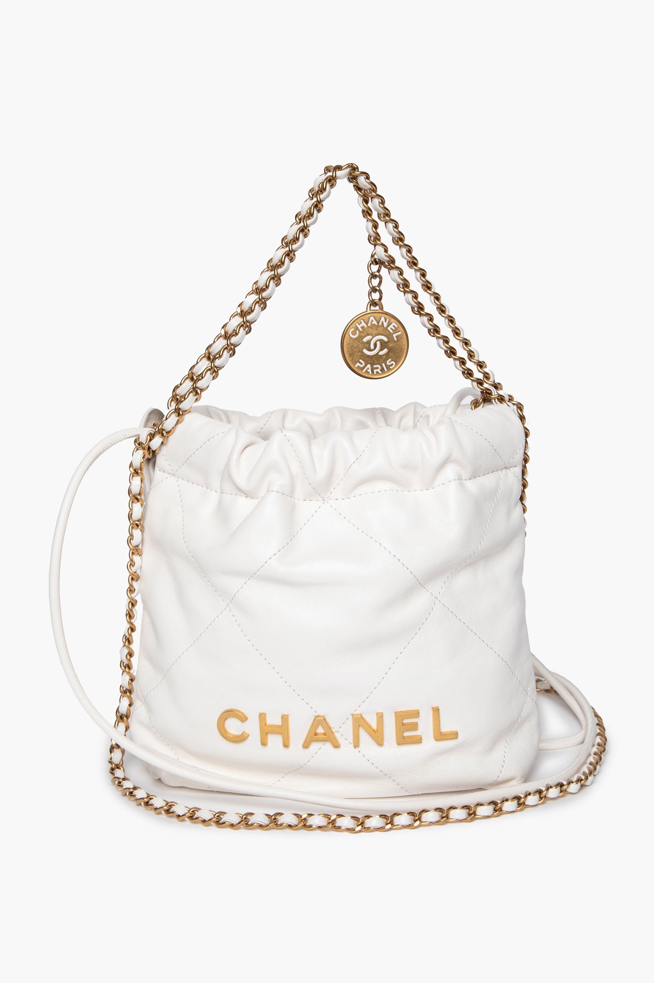 Chanel White Mini 22 Bag