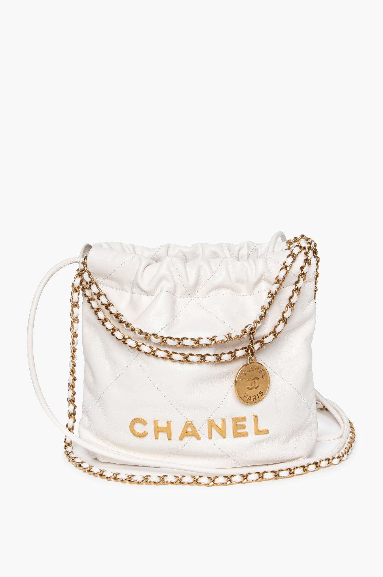 Chanel White Mini 22 Bag