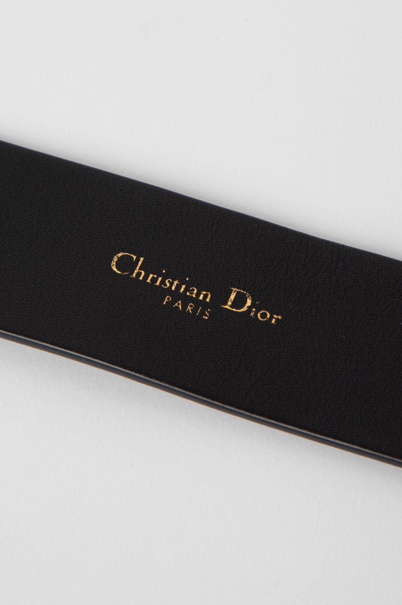 Christian Dior Black Leather Belt Size 75