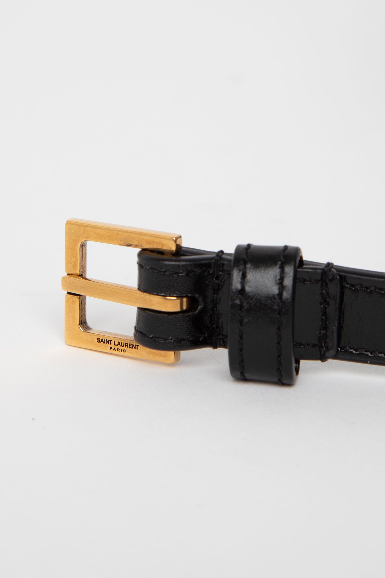 Saint Laurent Black Thin Bag Strap