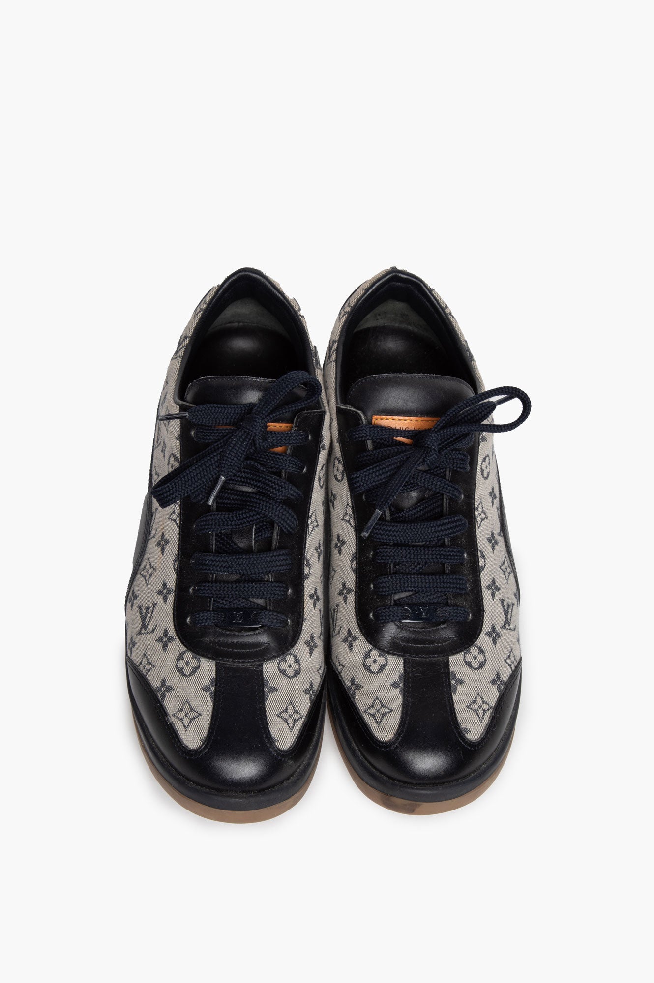 Louis Vuitton Navy Monogram Canvas Mini Lin Sneakers Size 39.5