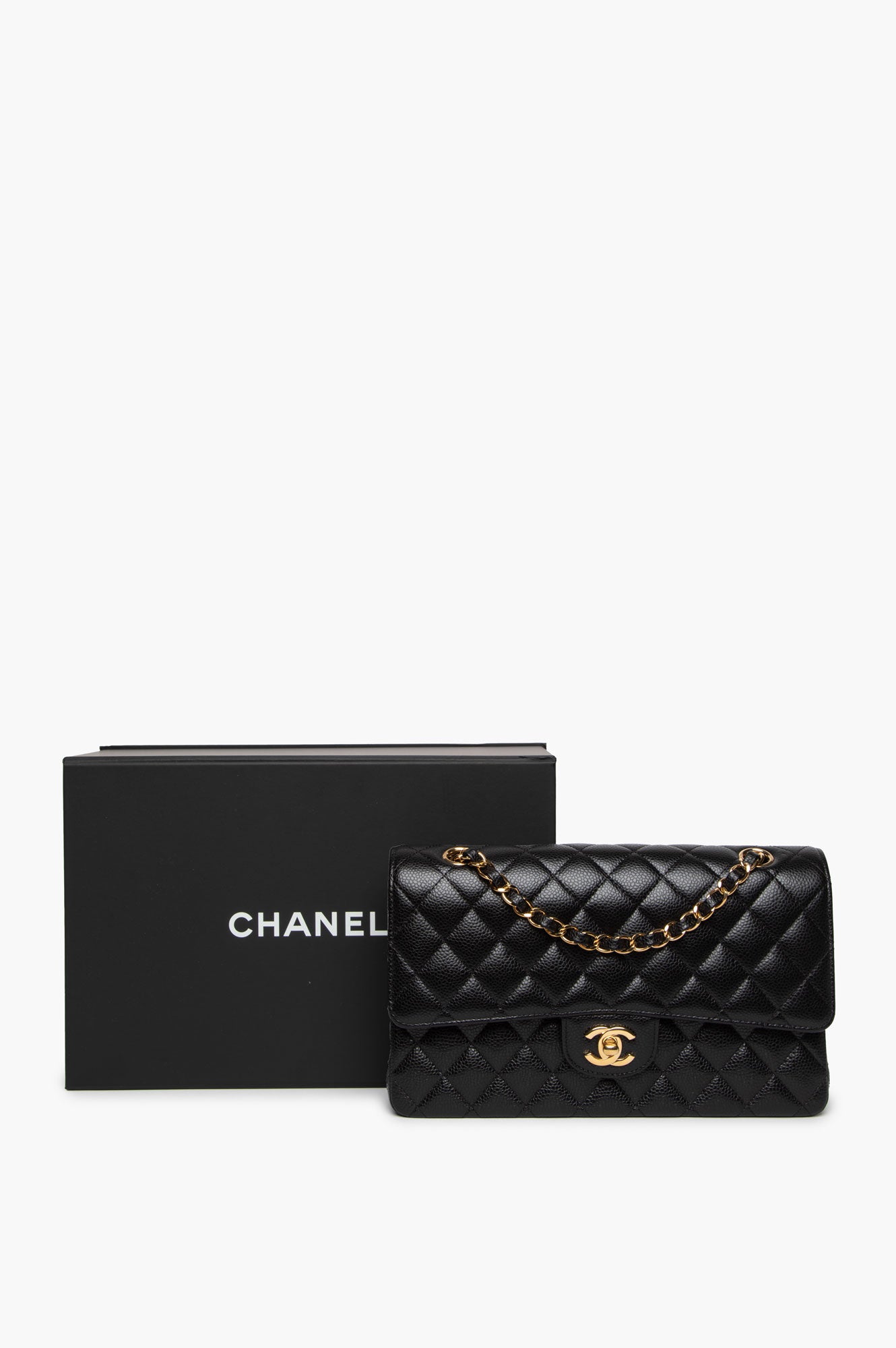 Chanel Black Caviar Medium Classic Flap Bag 2024
