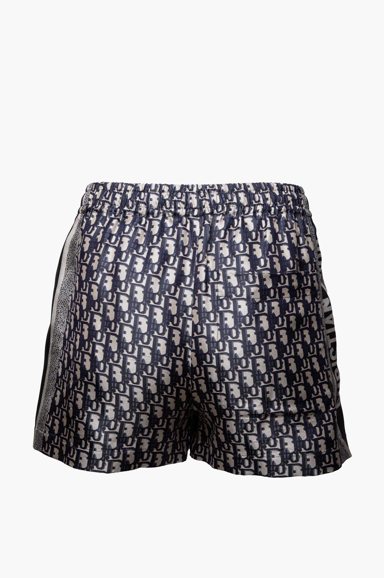 Christian Dior Blue Silk Oblique Chez Moi Shorts