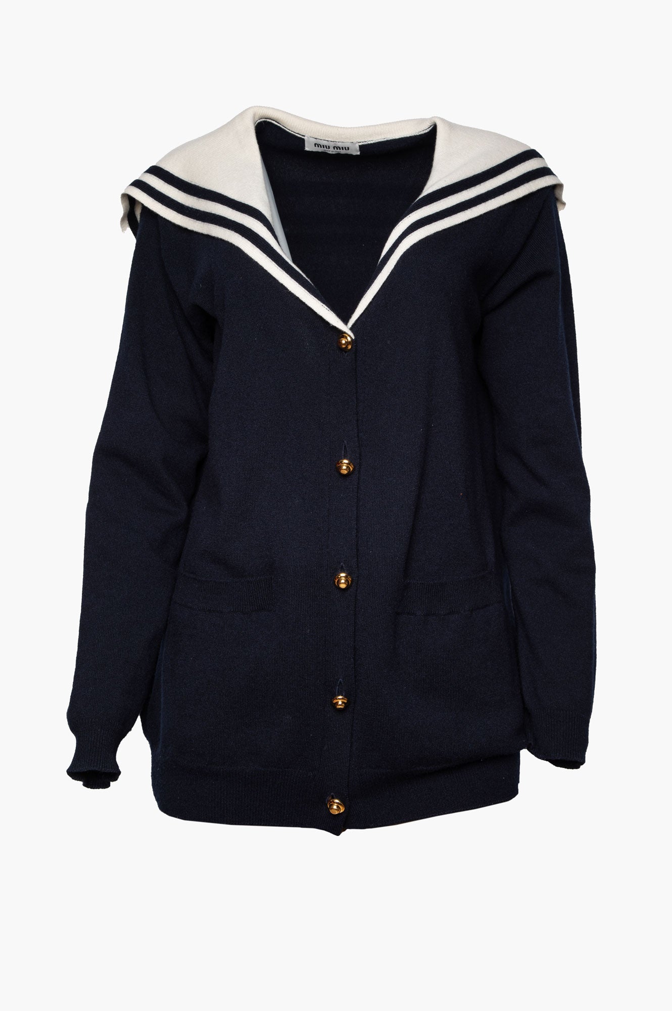 Miu Miu Blue Uniform Sweater 36