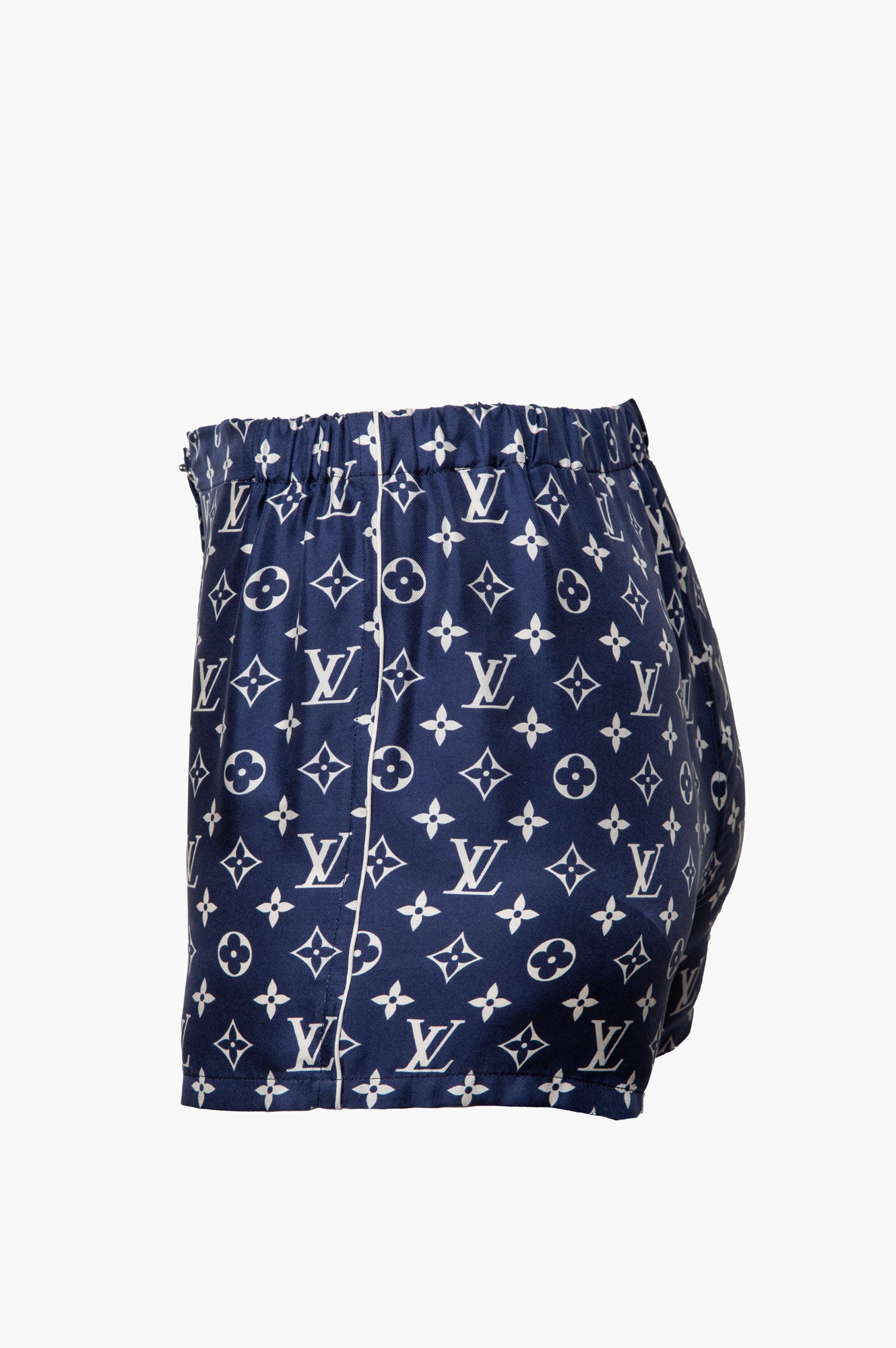 Louis Vuitton Blue Monogram Silk Pajama Short